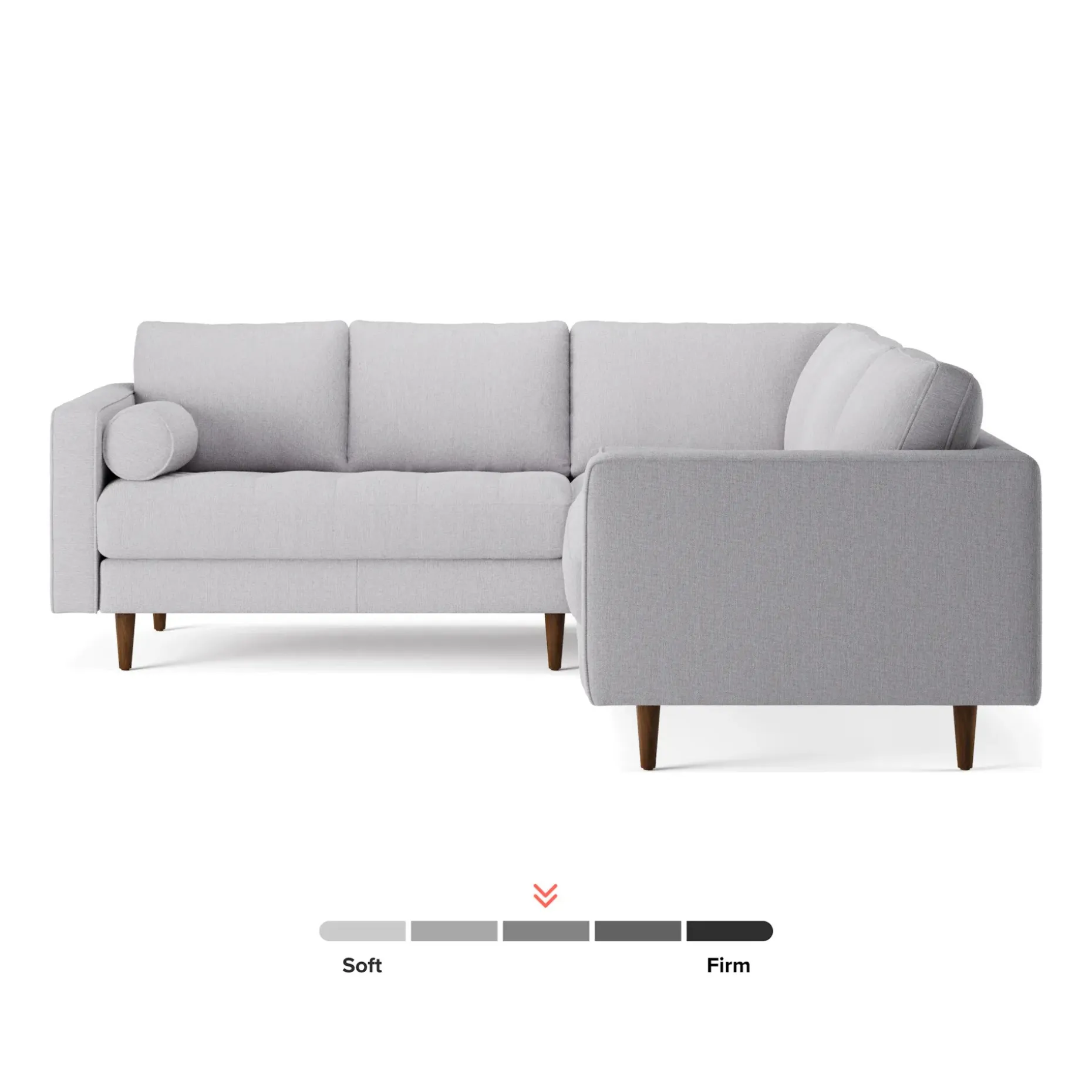 Sven 91" Tufted Corner Sectional - Silver Ivory