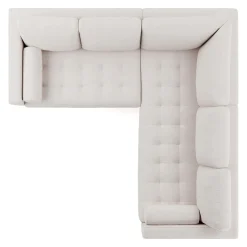 Sven 91" Tufted Corner Sectional - Napa White