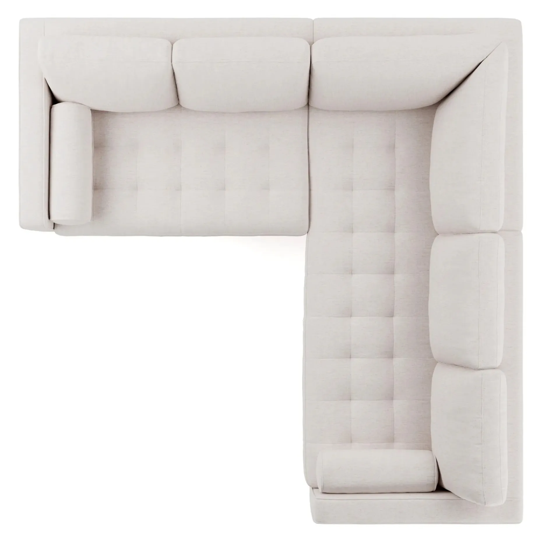 Sven 91" Tufted Corner Sectional - Napa White