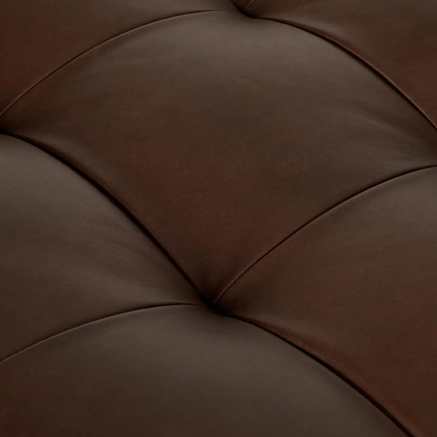 Sven 56" Tufted Leather Bench - Charme Chocolat