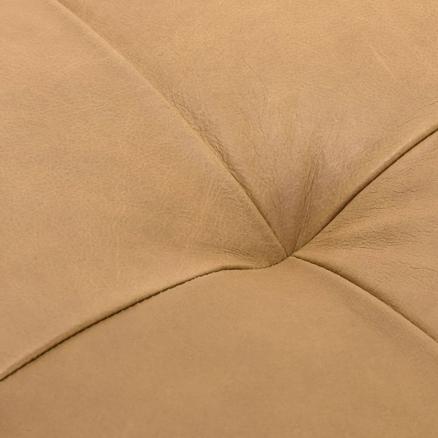 Sven 79" Tufted Leather Chaise Lounge - Charme Tan