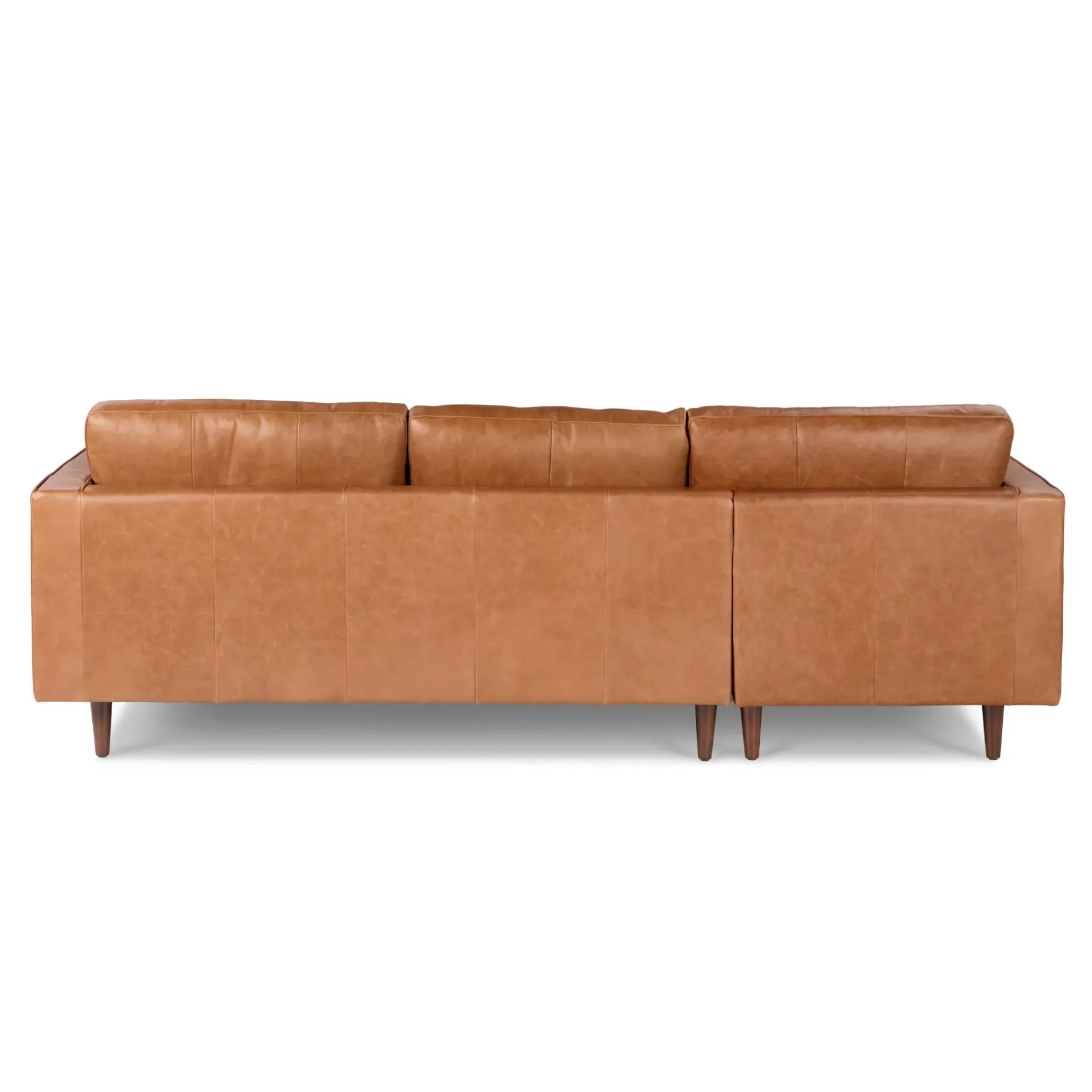 Sven 100" Tufted Leather Left Sectional - Salerno Tan