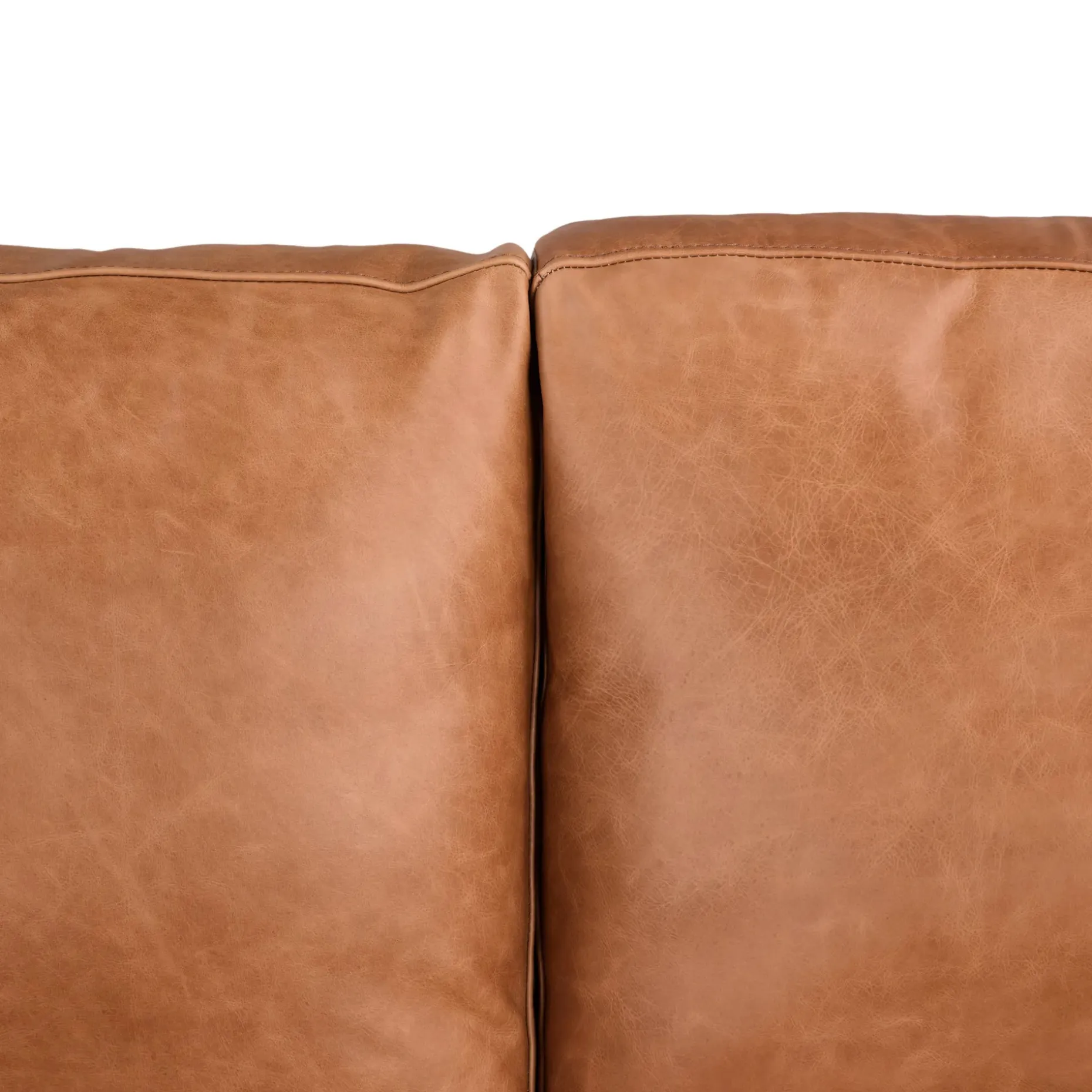 Sven 100" Tufted Leather Left Sectional - Salerno Tan