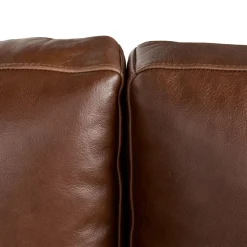 Sven 100" Tufted Leather Left Sectional - Taos Brown