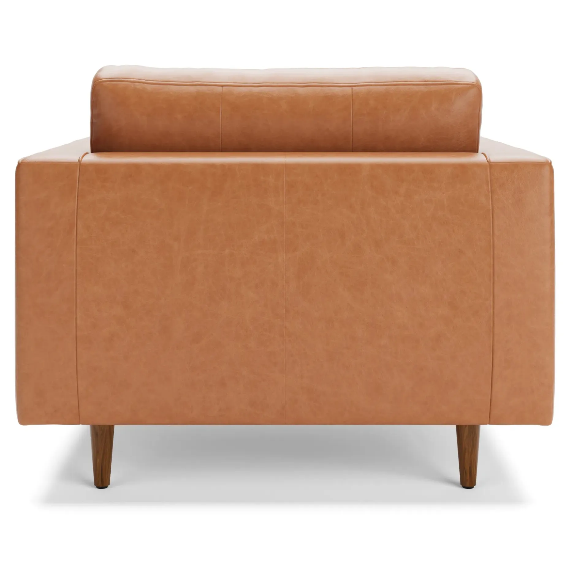 Sven 42" Tufted Leather Lounge Chair - Salerno Tan