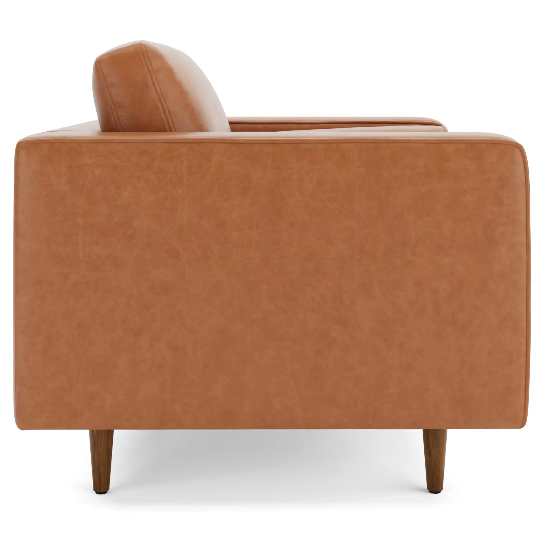 Sven 42" Tufted Leather Lounge Chair - Salerno Tan