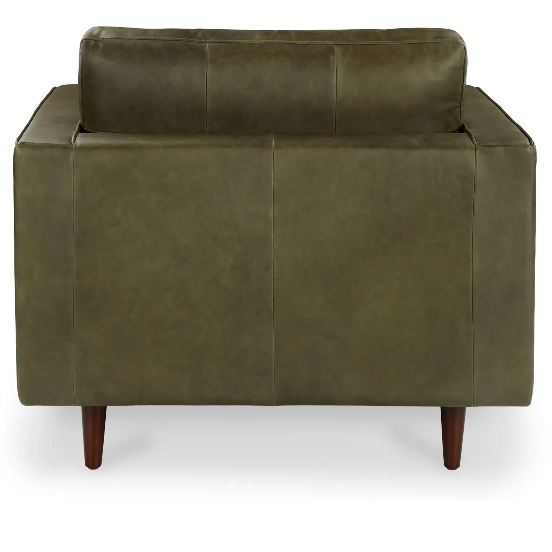 Sven 42" Tufted Leather Lounge Chair - Charme Green