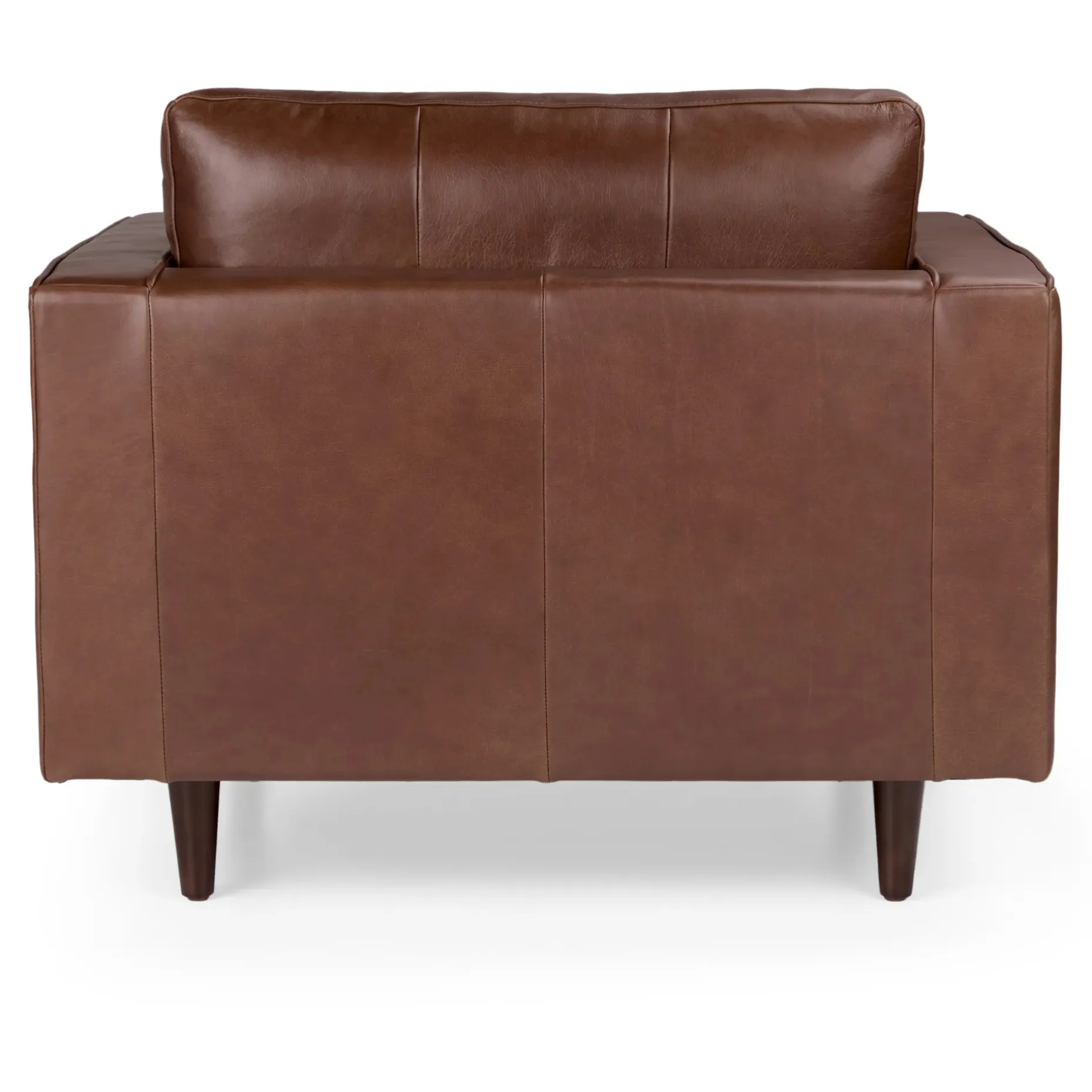 Sven 42" Tufted Leather Lounge Chair - Taos Brown