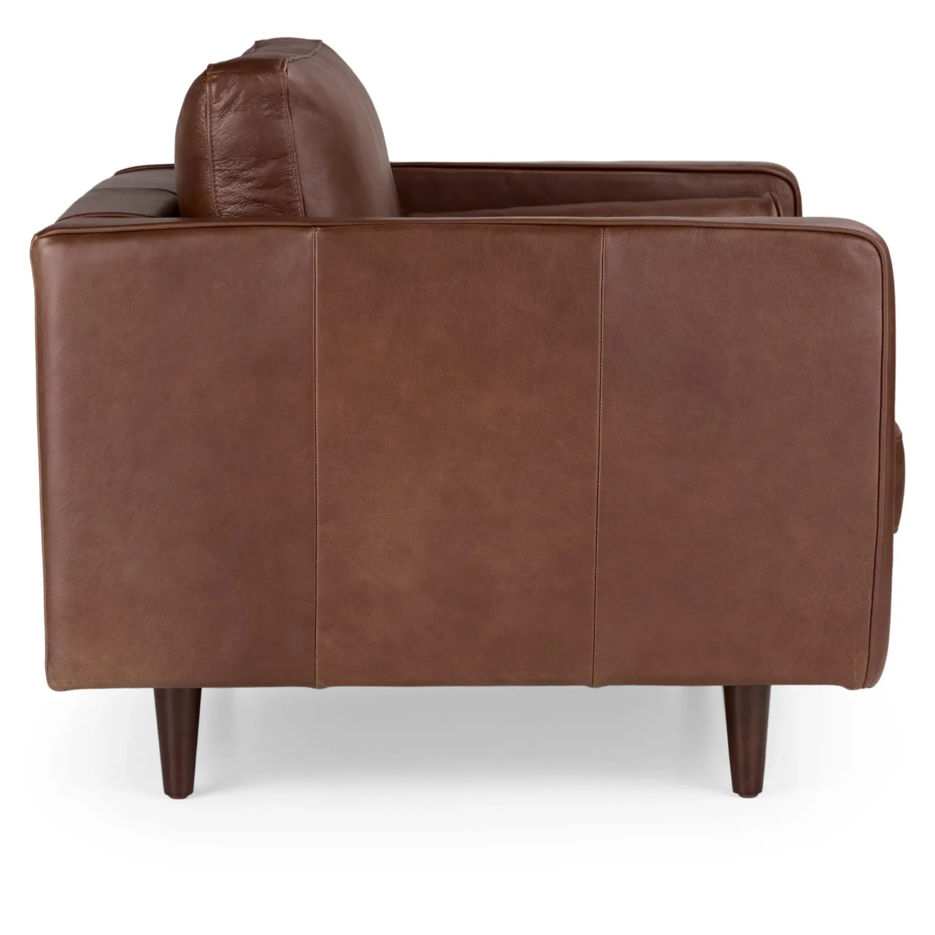Sven 42" Tufted Leather Lounge Chair - Taos Brown