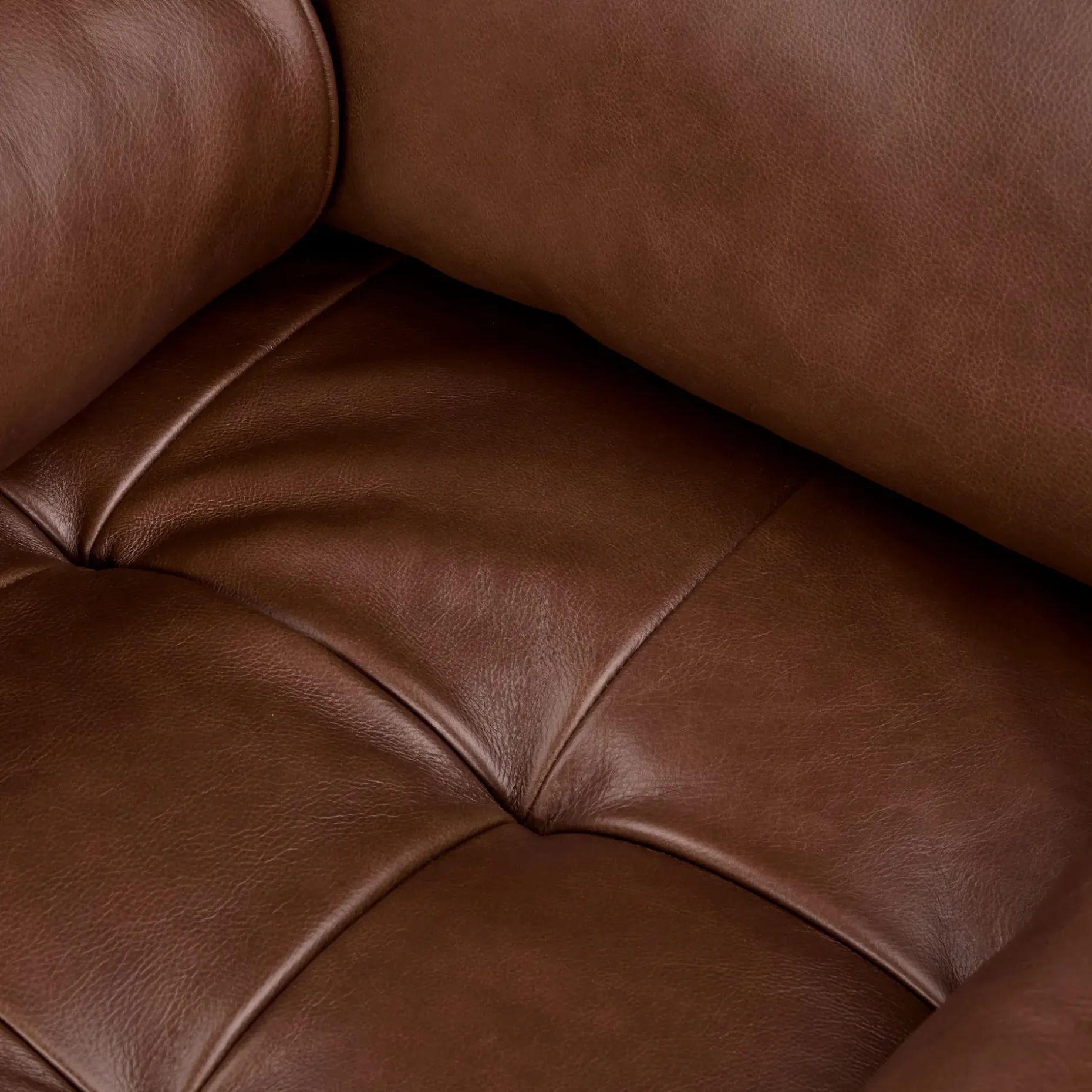 Sven 42" Tufted Leather Lounge Chair - Taos Brown