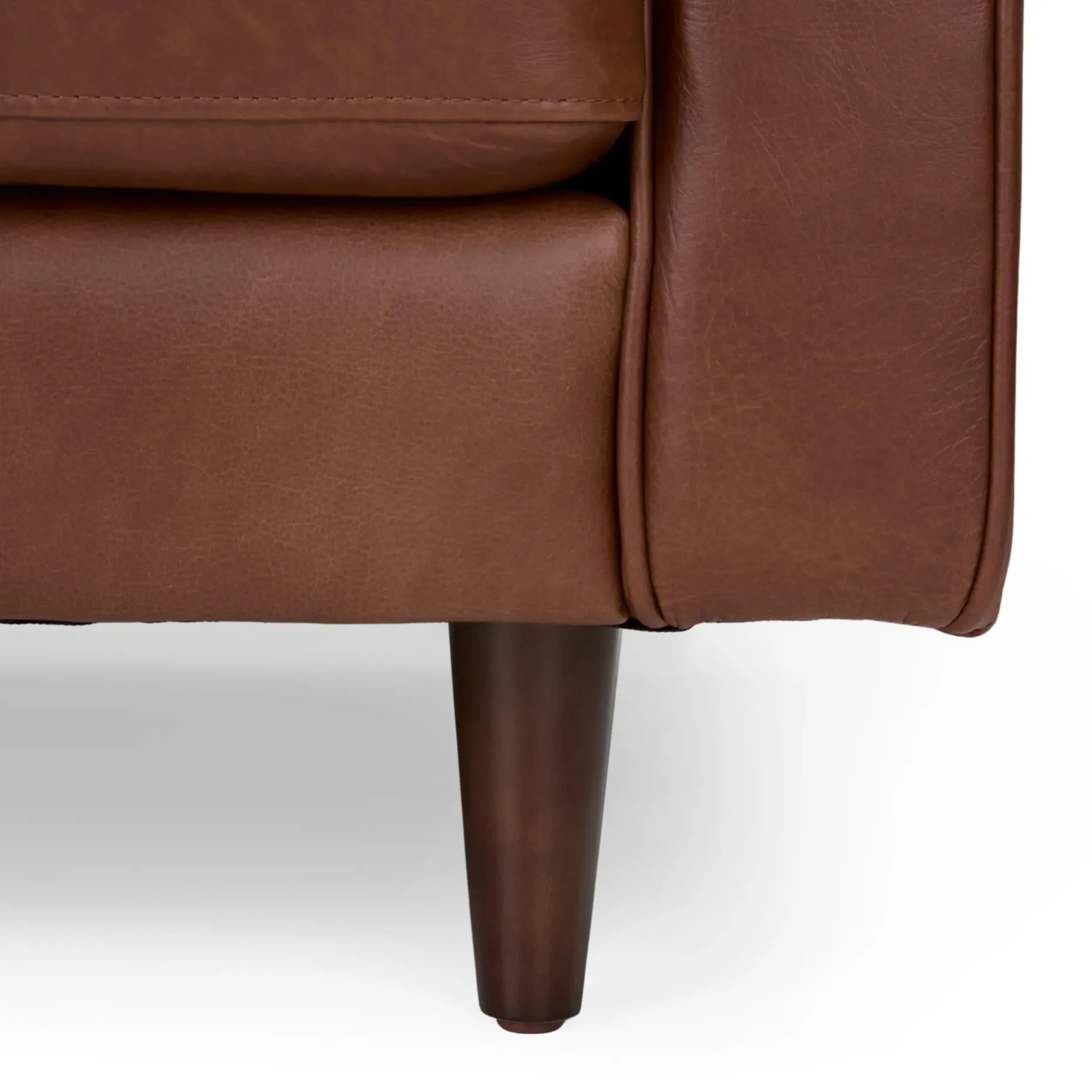 Sven 42" Tufted Leather Lounge Chair - Taos Brown