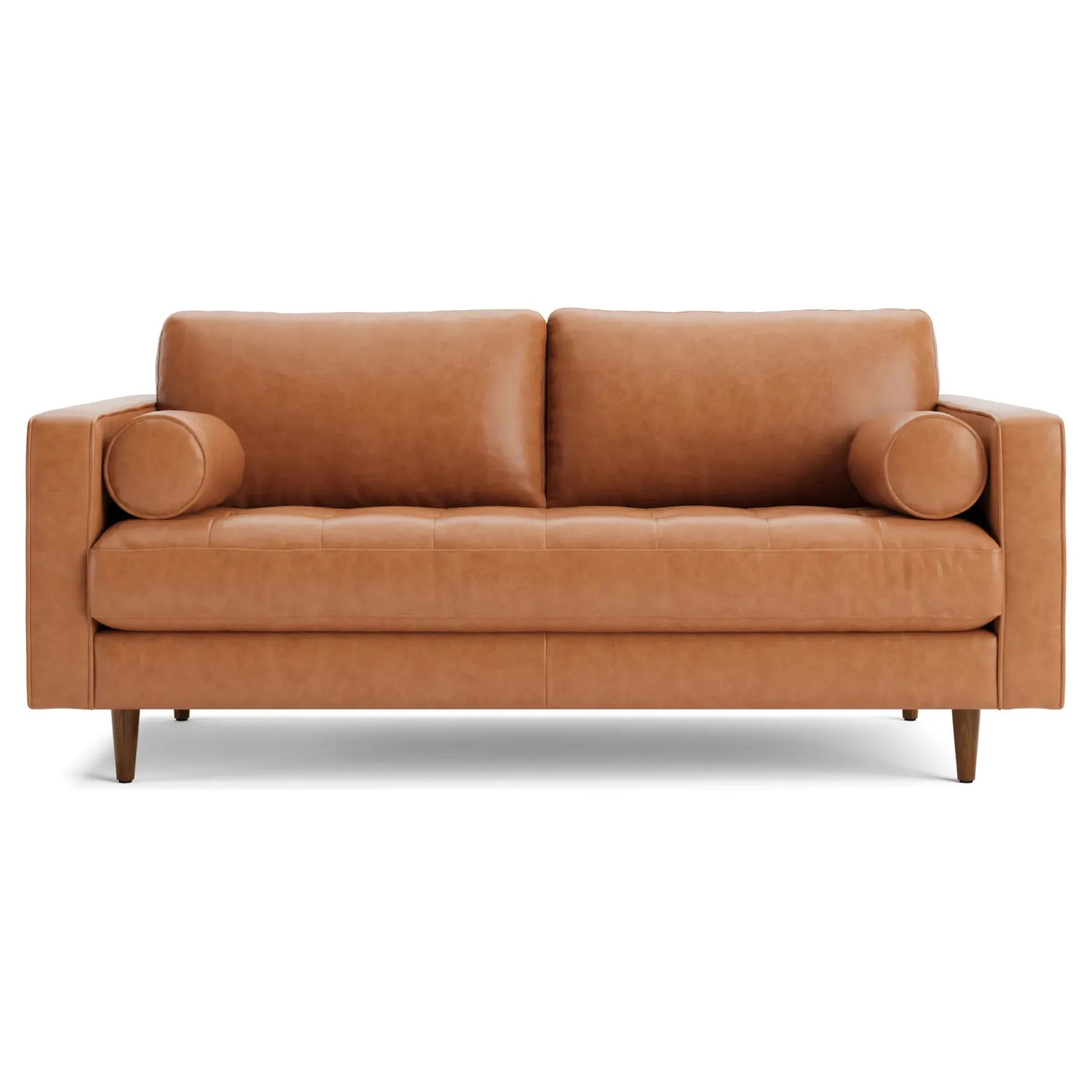 Sven 72" Tufted Leather Loveseat - Salerno Tan