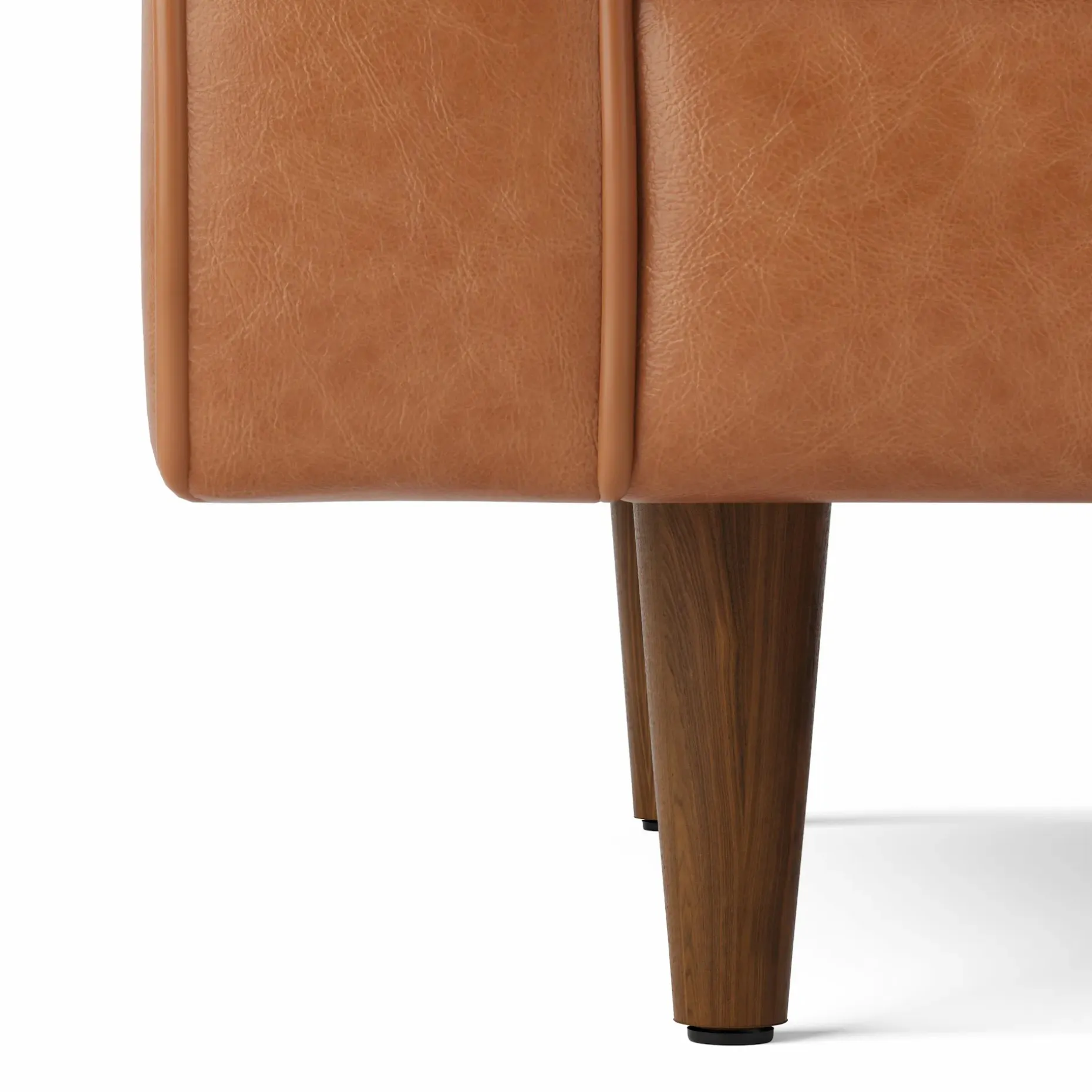 Sven 72" Tufted Leather Loveseat - Salerno Tan