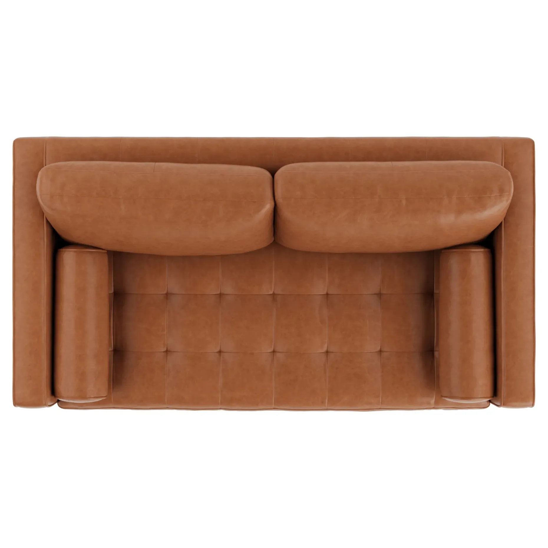 Sven 72" Tufted Leather Loveseat - Salerno Tan