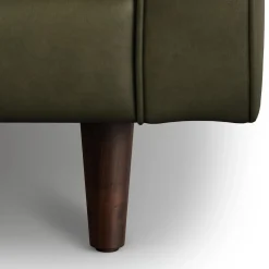 Sven 72" Tufted Leather Loveseat - Charme Green