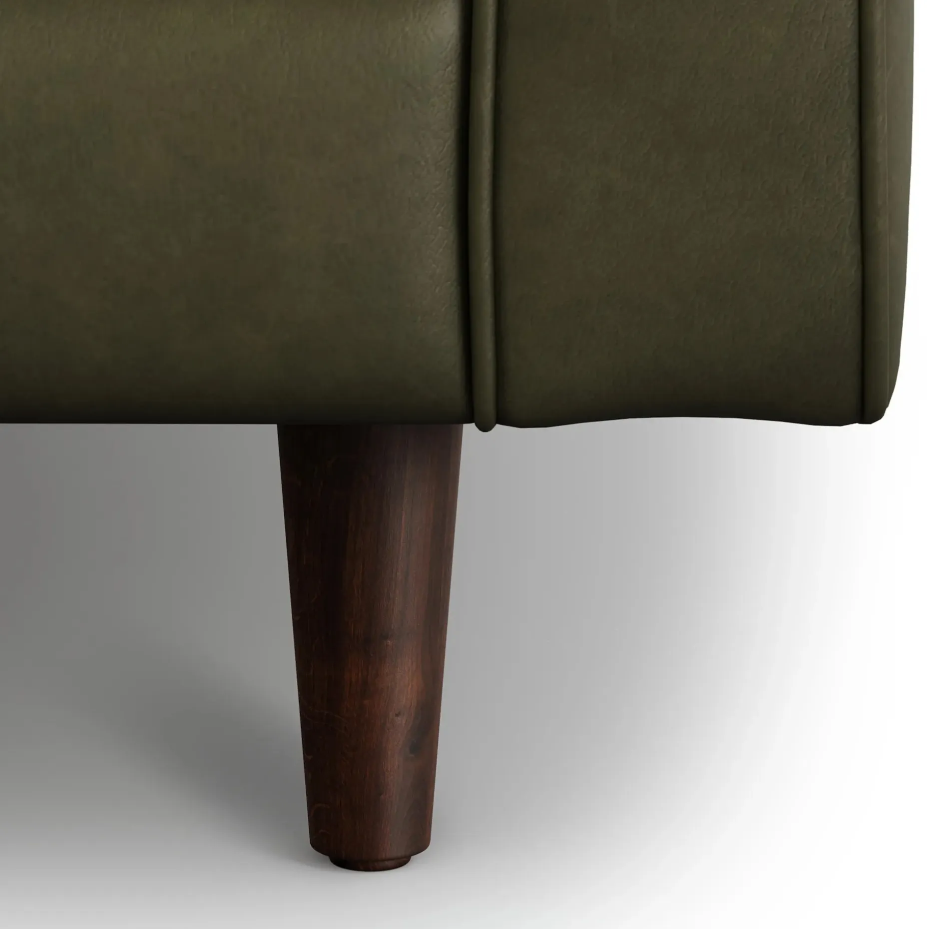 Sven 72" Tufted Leather Loveseat - Charme Green