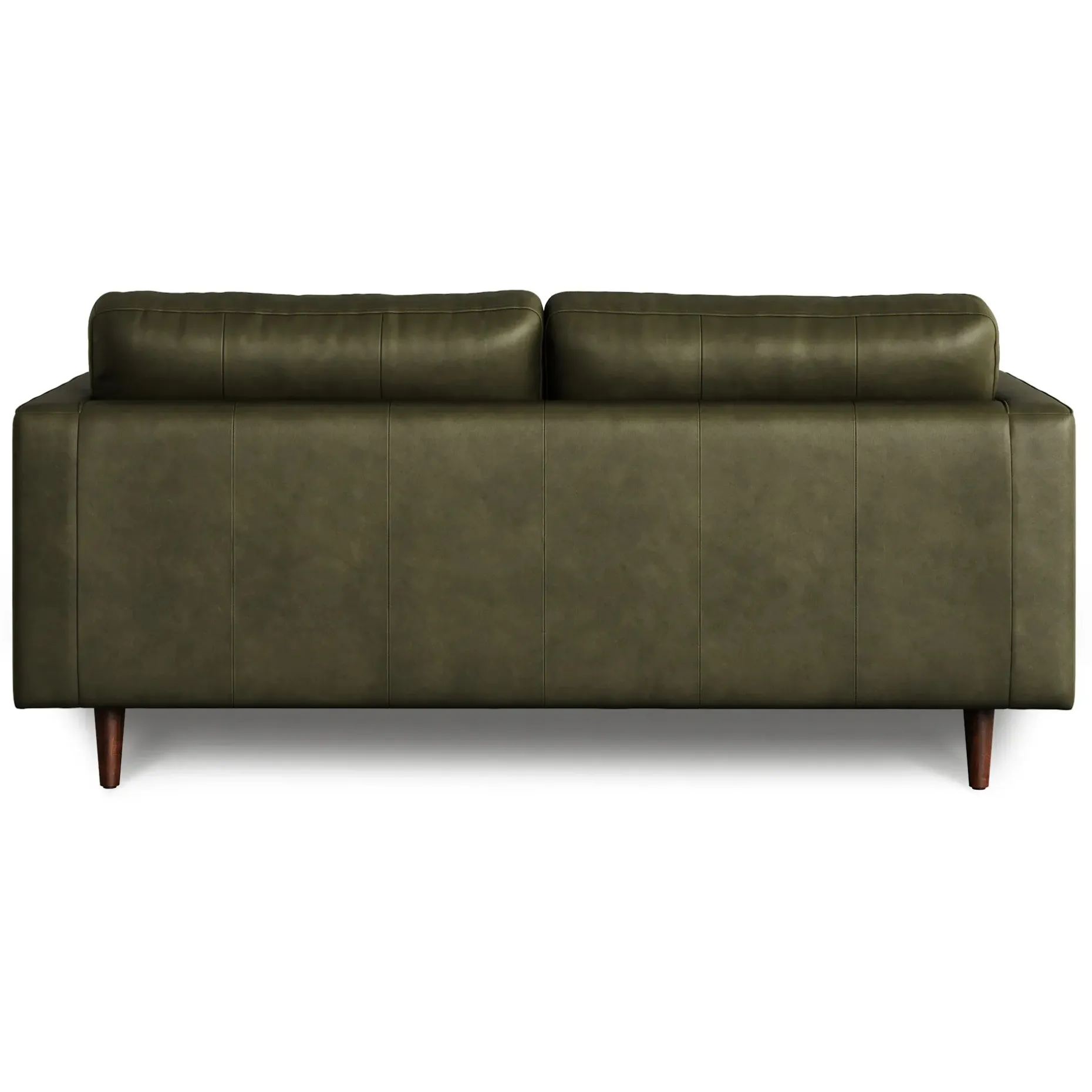 Sven 72" Tufted Leather Loveseat - Charme Green