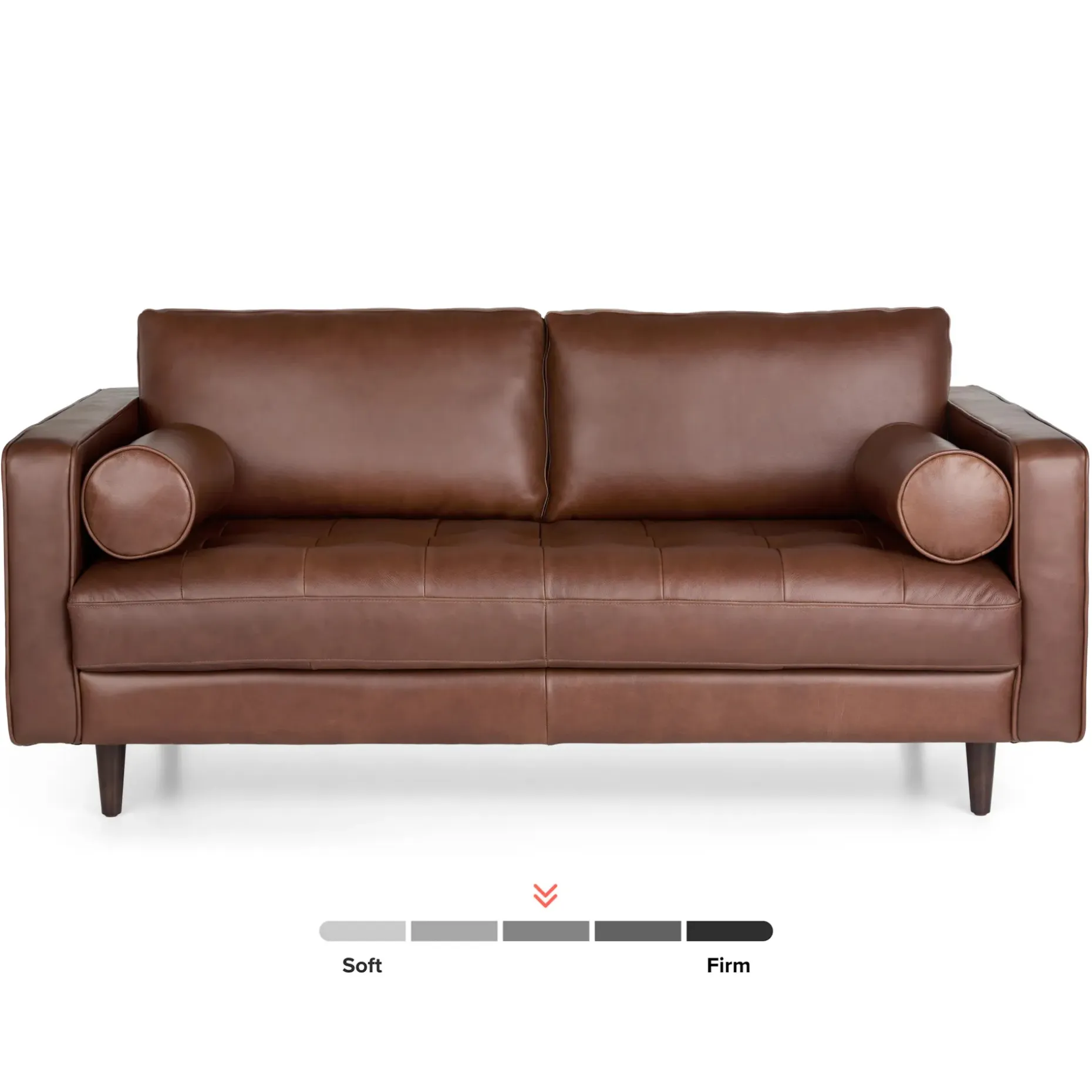 Sven 72" Tufted Leather Loveseat - Taos Brown