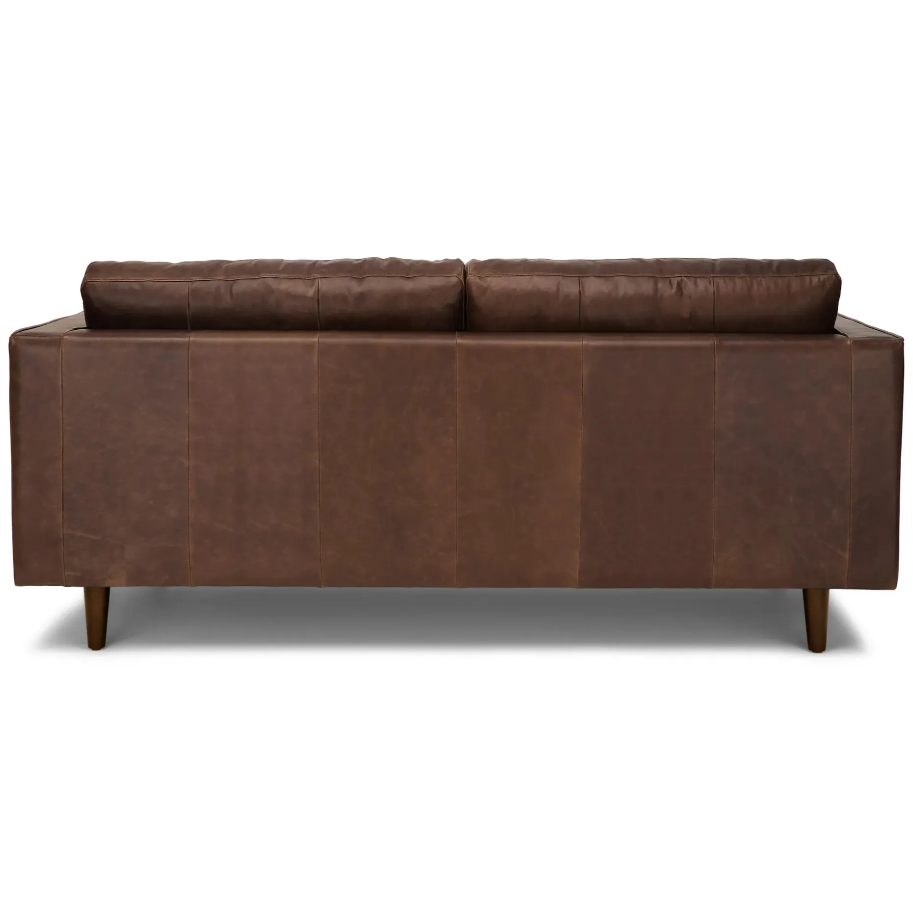 Sven 72" Tufted Leather Loveseat - Charme Chocolat