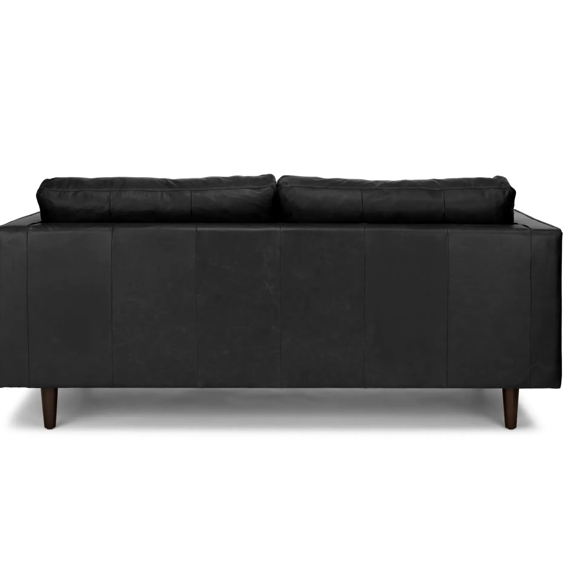 Sven 72" Tufted Leather Loveseat - Oxford Black