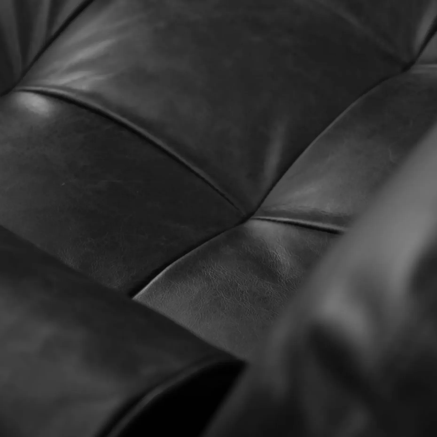 Sven 100" Tufted Leather Right Sectional - Oxford Black