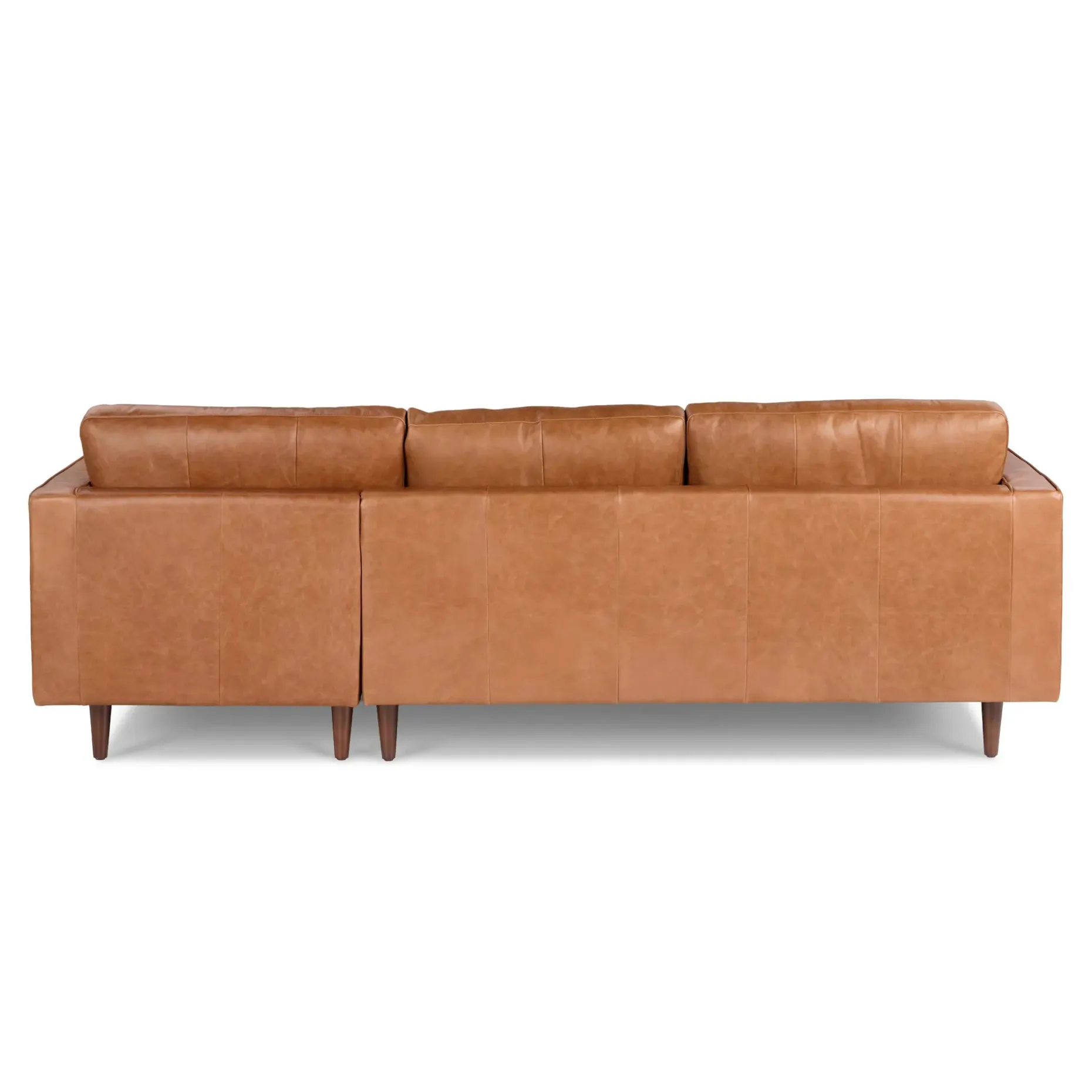 Sven 100" Tufted Leather Right Sectional - Salerno Tan
