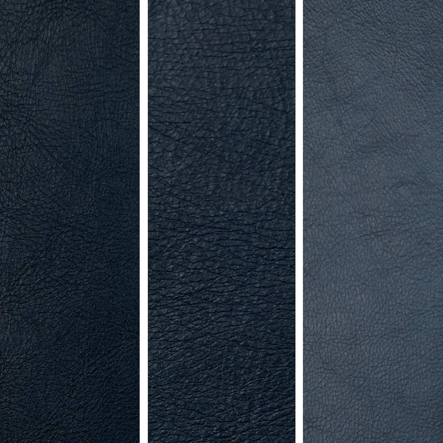 Sven 88" Tufted Leather Sofa - Oxford Blue