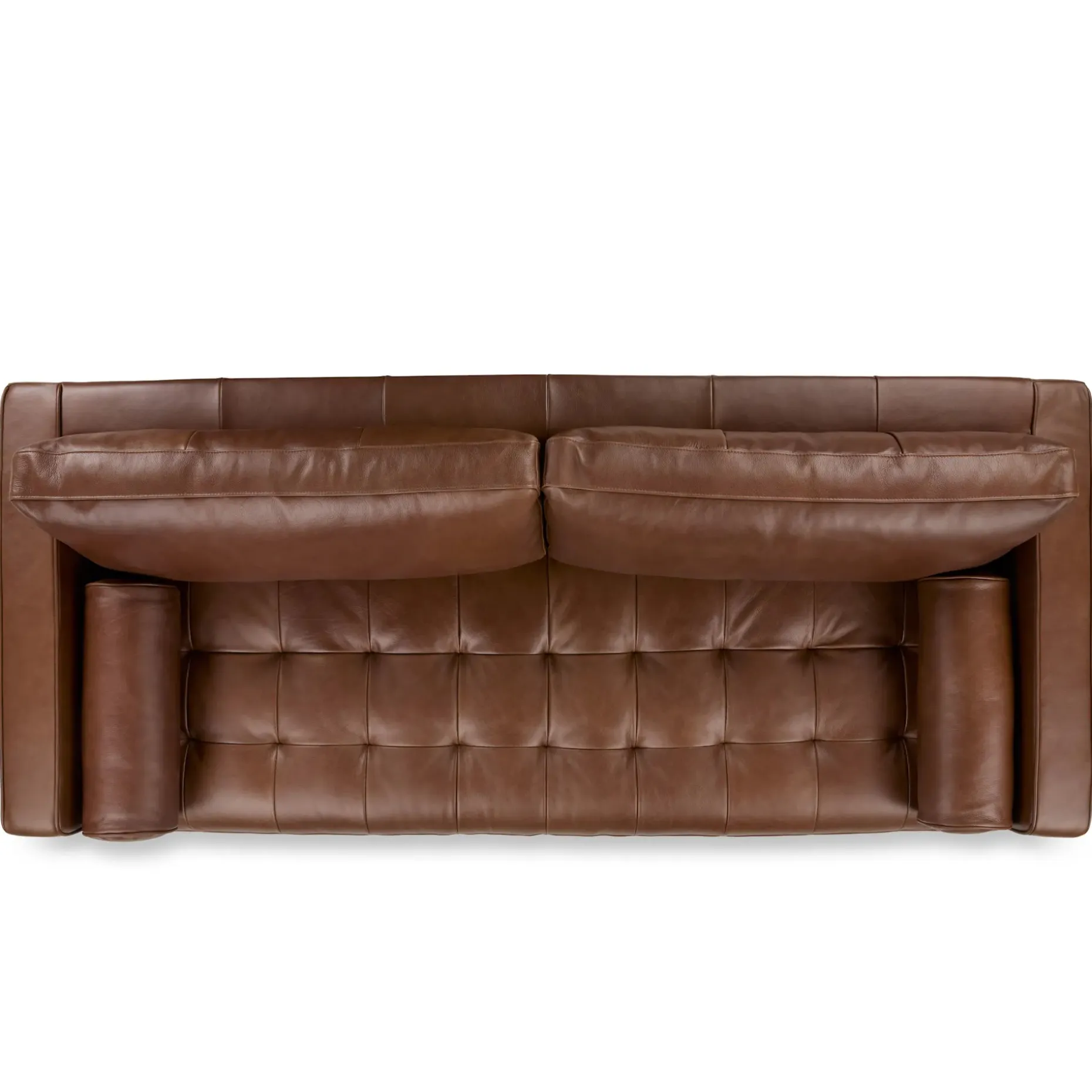 Sven 88" Tufted Leather Sofa - Taos Brown