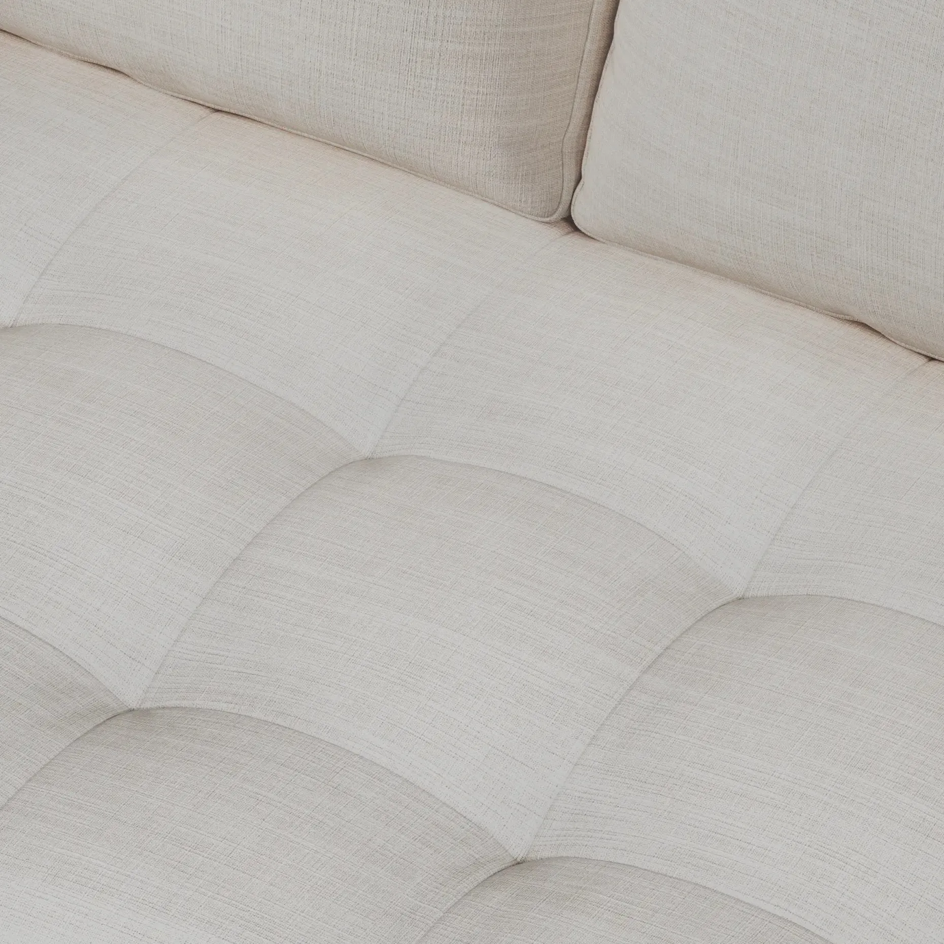 Sven 100" Tufted Left Sectional - Biscuit Cream