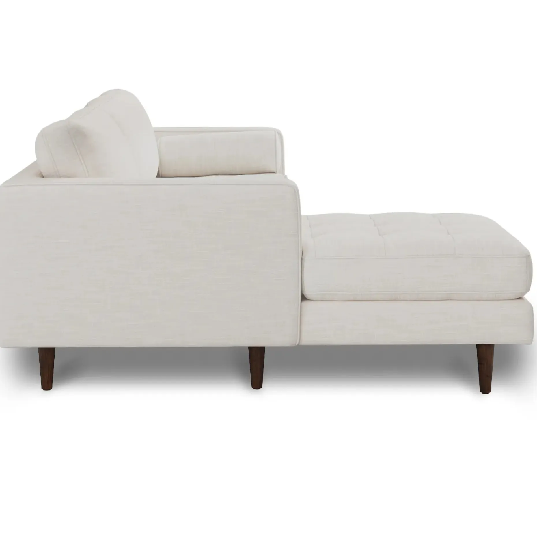 Sven 100" Tufted Left Sectional - Biscuit Cream