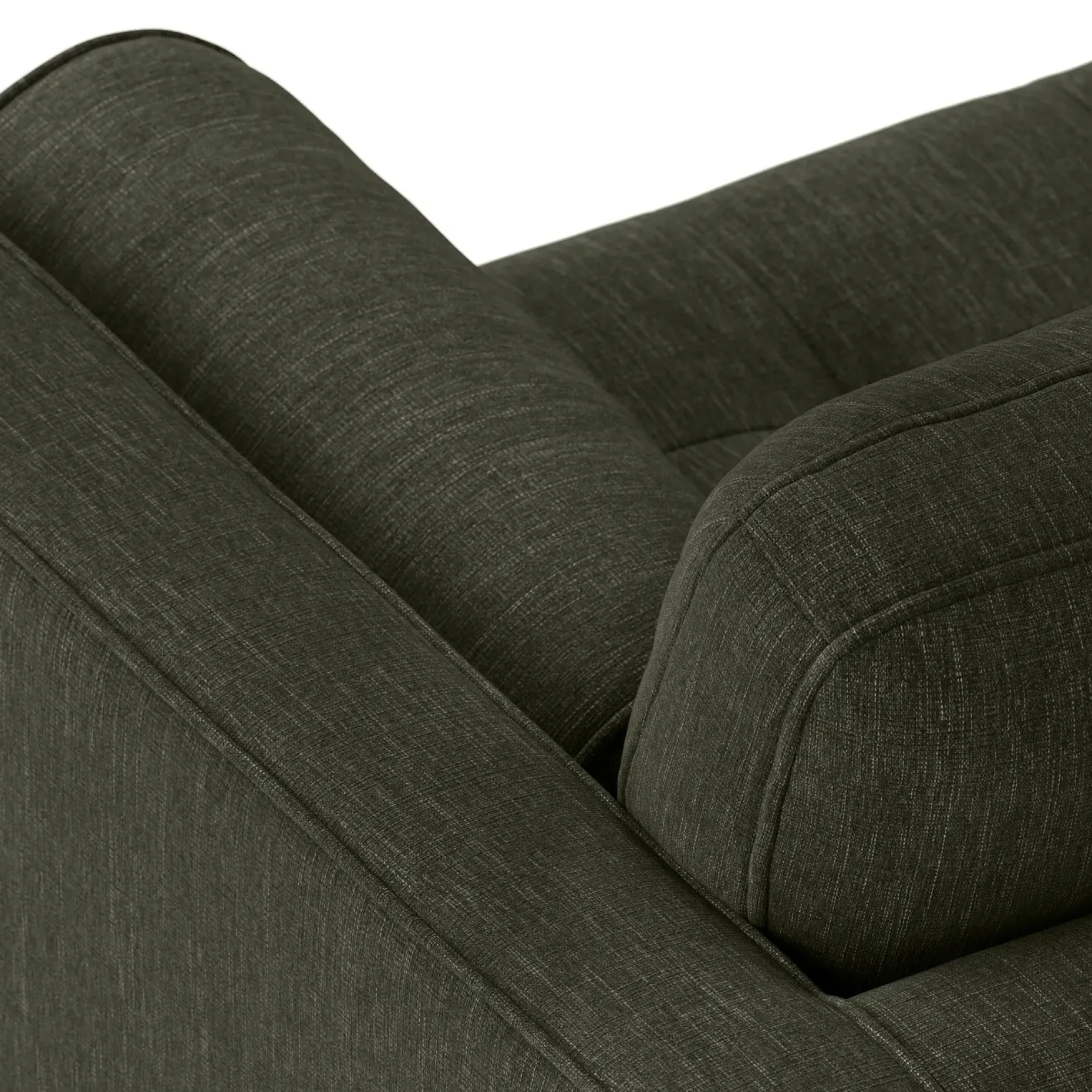 Sven 100" Tufted Left Sectional - Fir Green