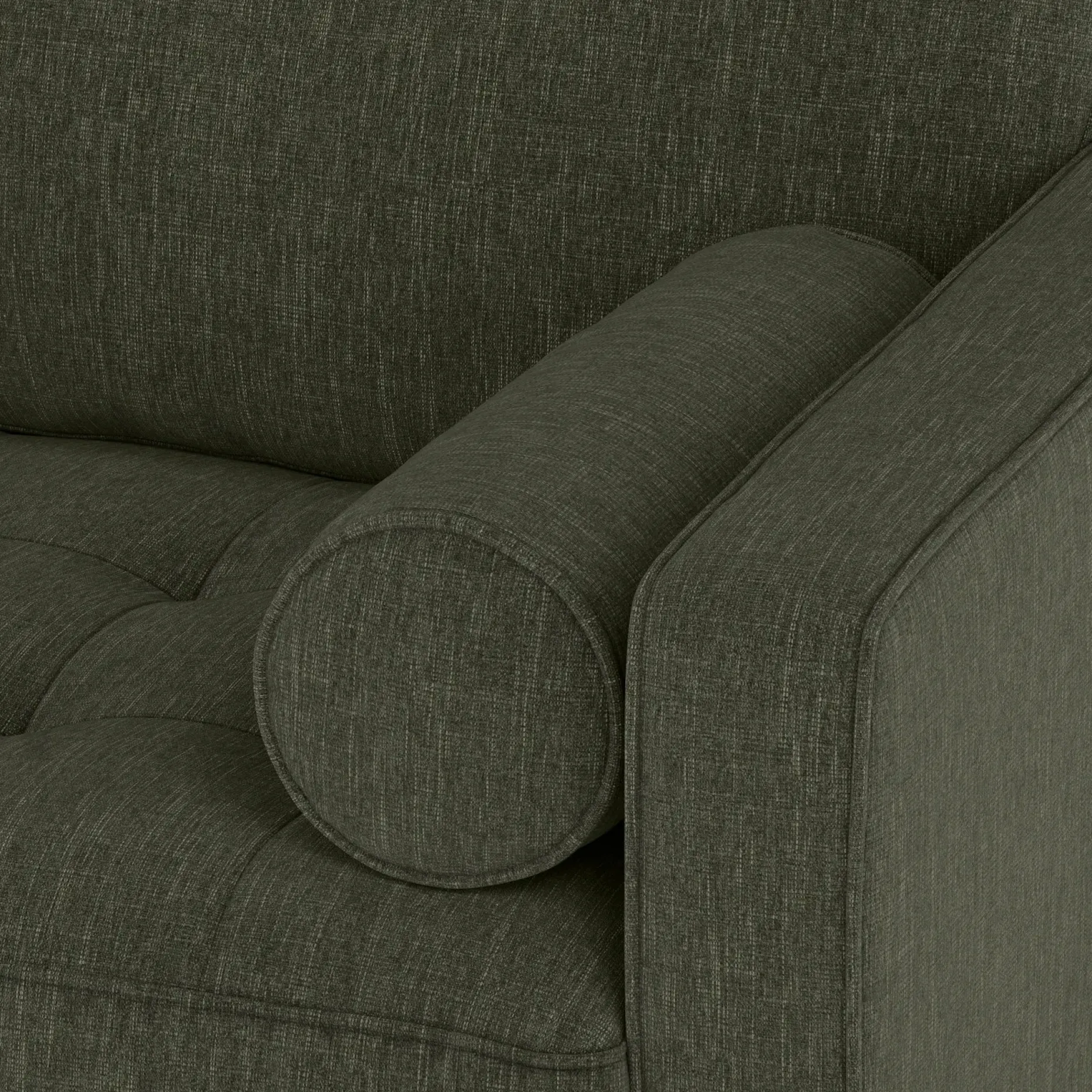 Sven 100" Tufted Left Sectional - Fir Green