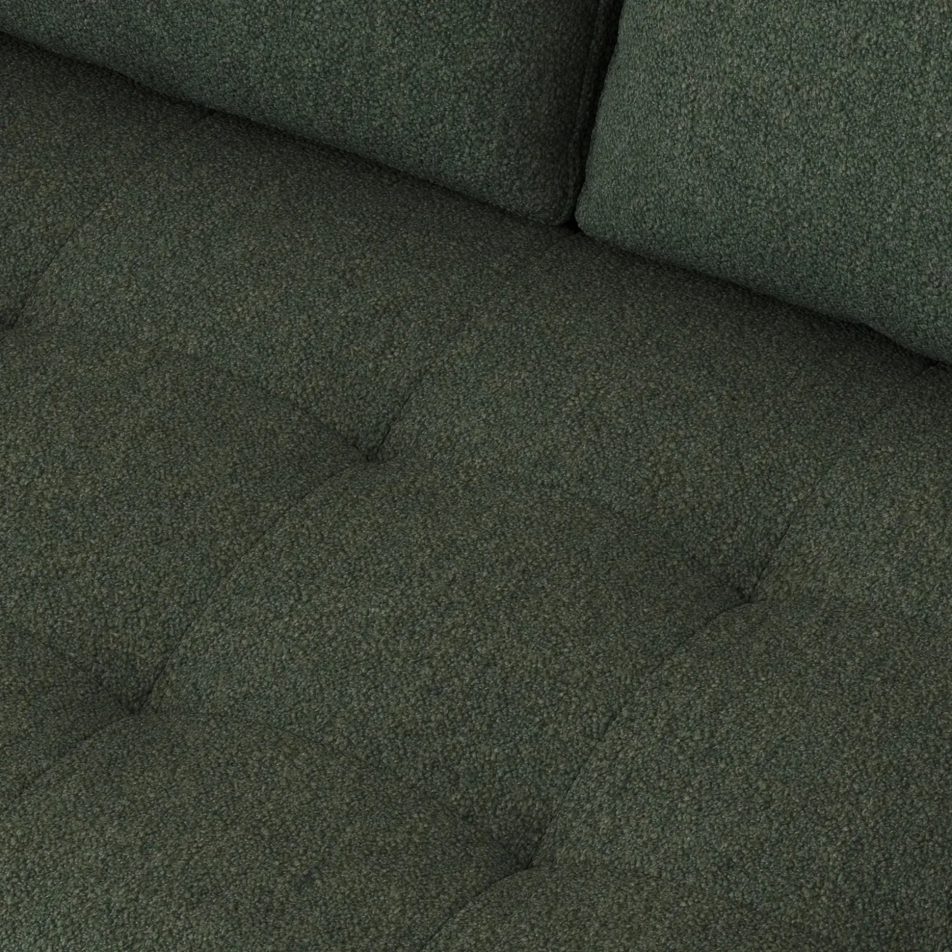Sven 100" Tufted Left Sectional - Green Wool Bouclé