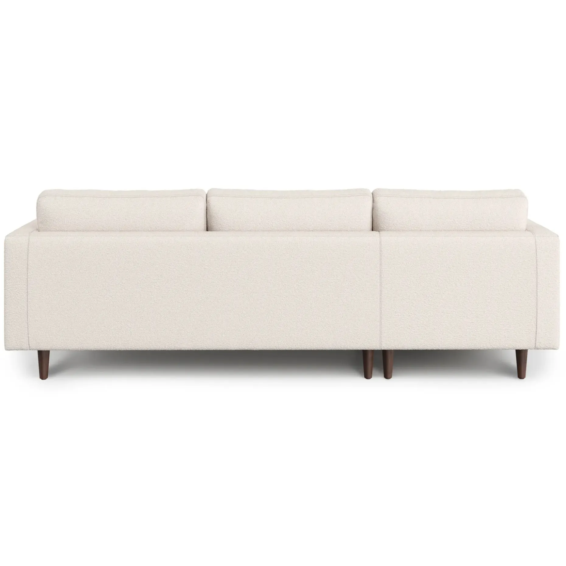Sven 100" Tufted Left Sectional - Ivory Wool Bouclé