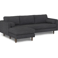 Sven 100" Tufted Left Sectional - Napa Charcoal