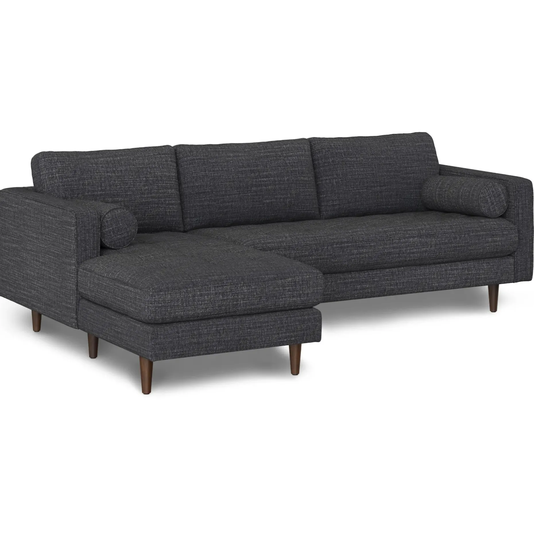 Sven 100" Tufted Left Sectional - Napa Charcoal