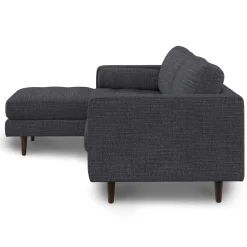 Sven 100" Tufted Left Sectional - Napa Charcoal