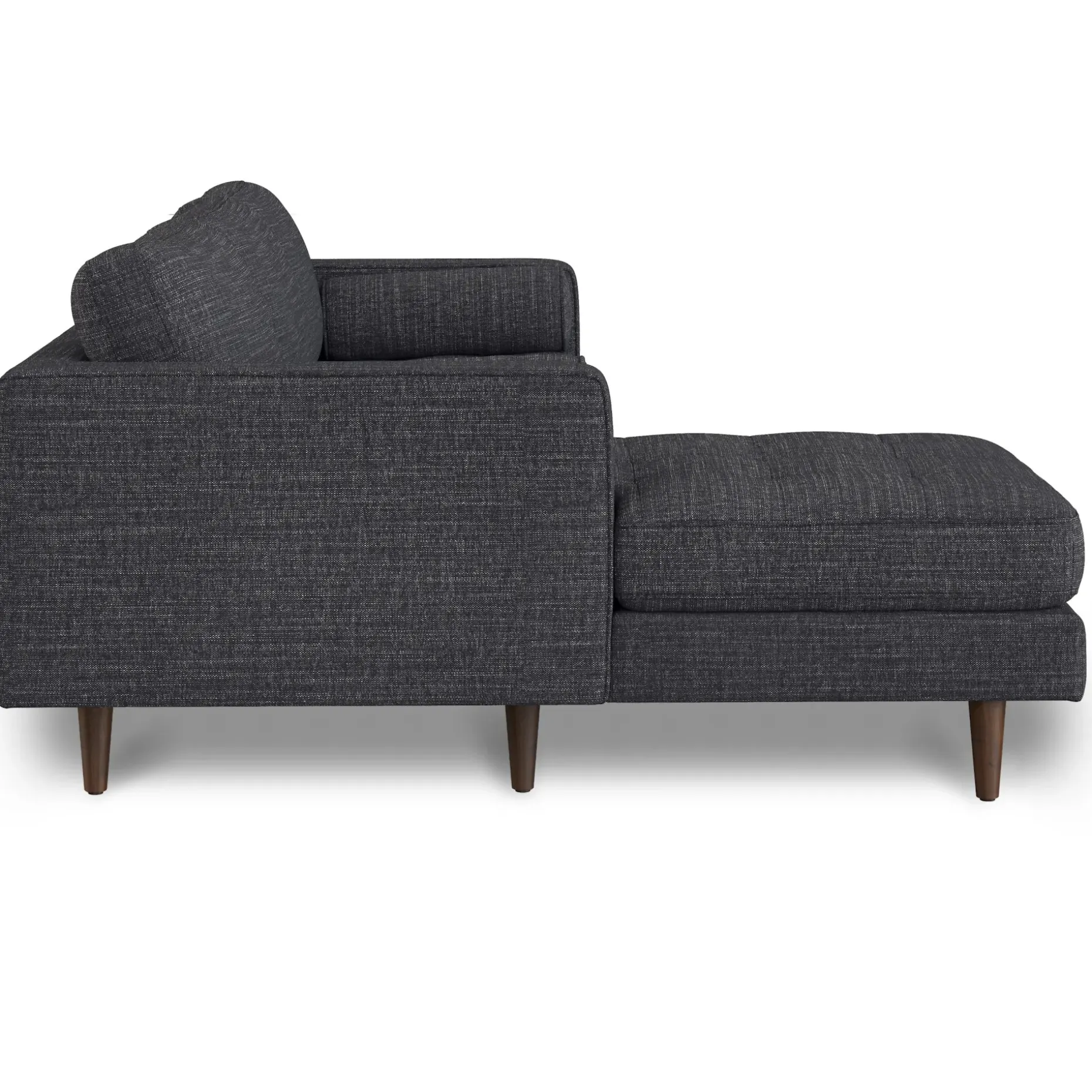 Sven 100" Tufted Left Sectional - Napa Charcoal