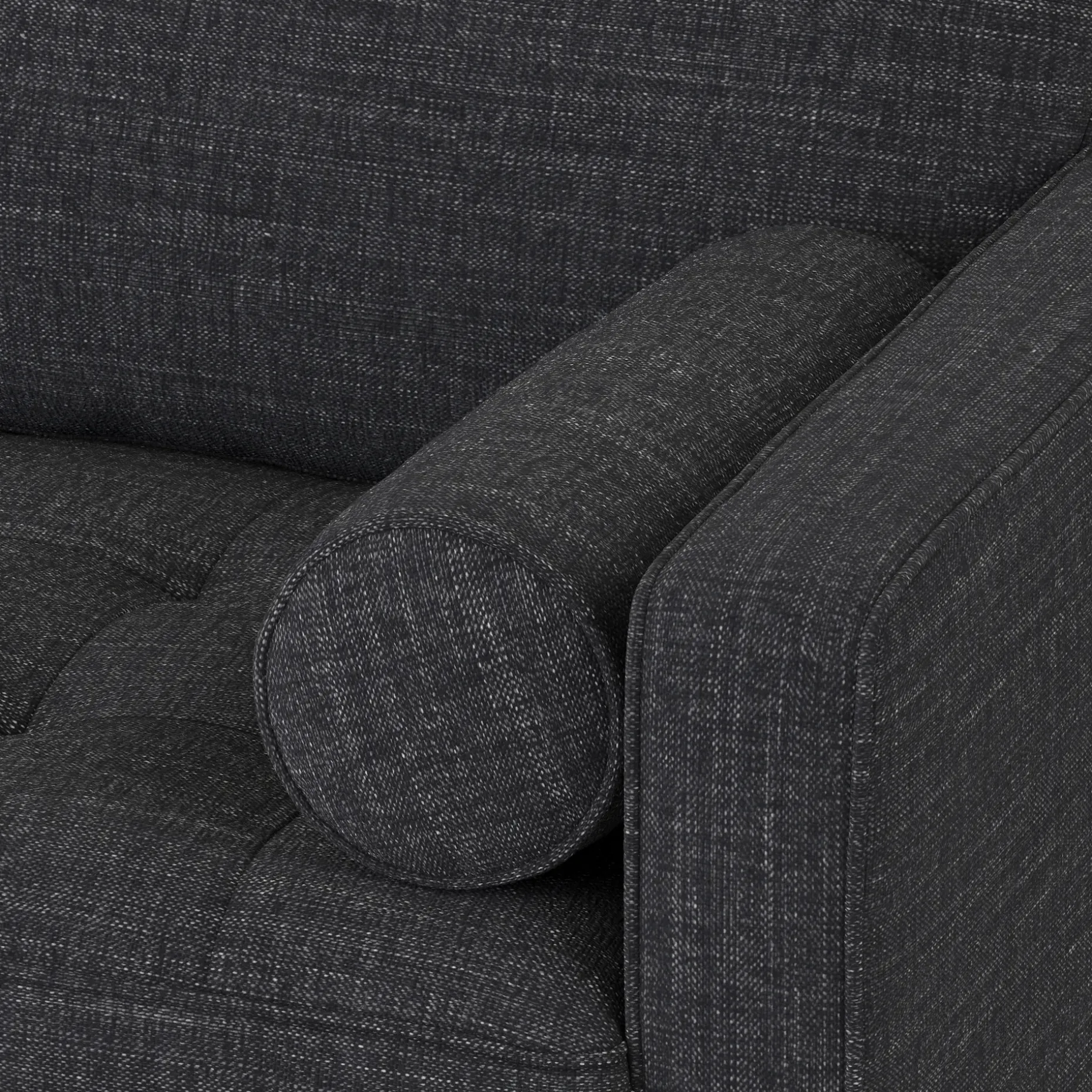 Sven 100" Tufted Left Sectional - Napa Charcoal