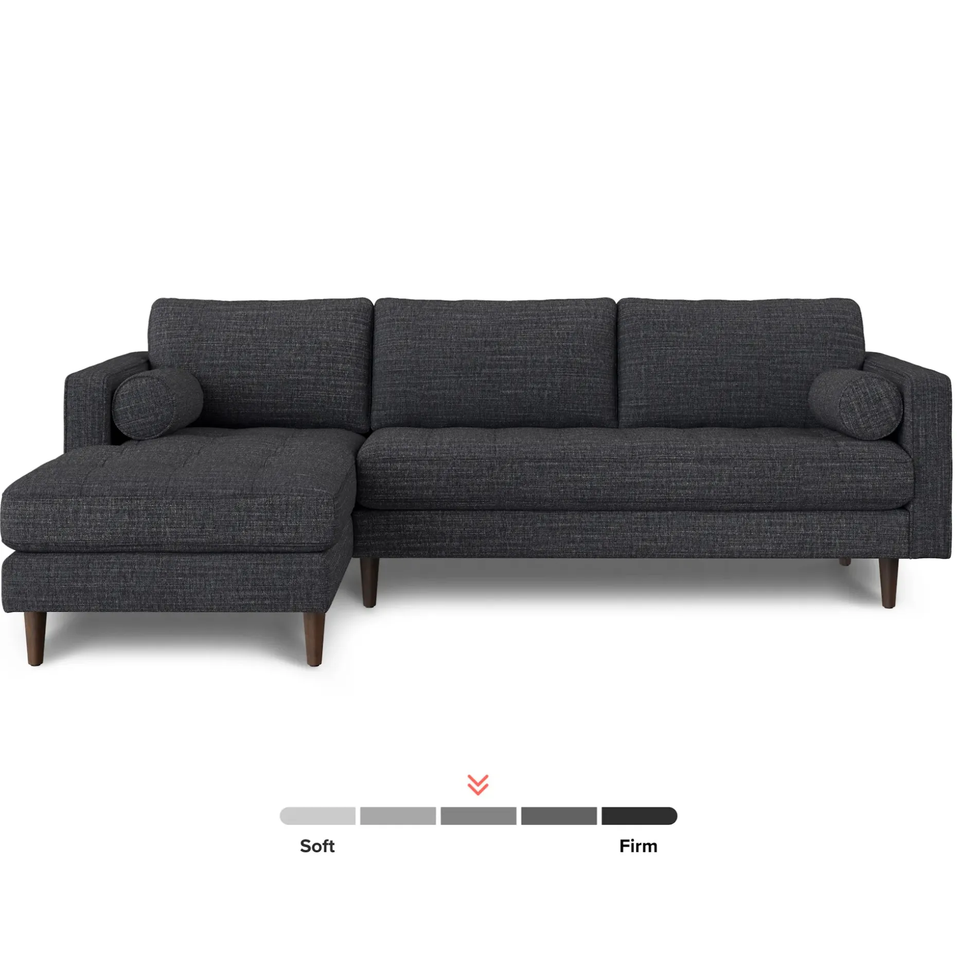 Sven 100" Tufted Left Sectional - Napa Charcoal