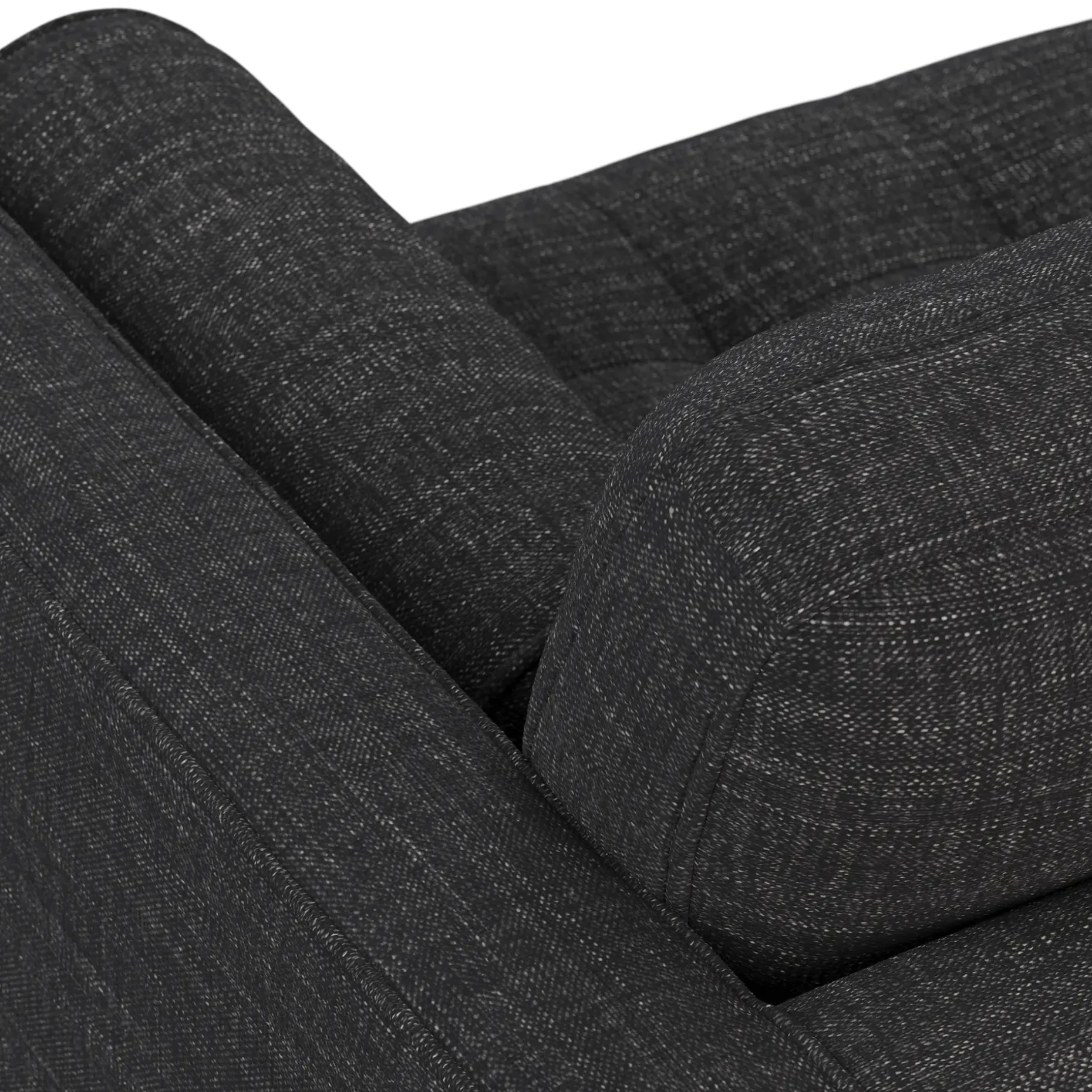 Sven 100" Tufted Left Sectional - Napa Charcoal