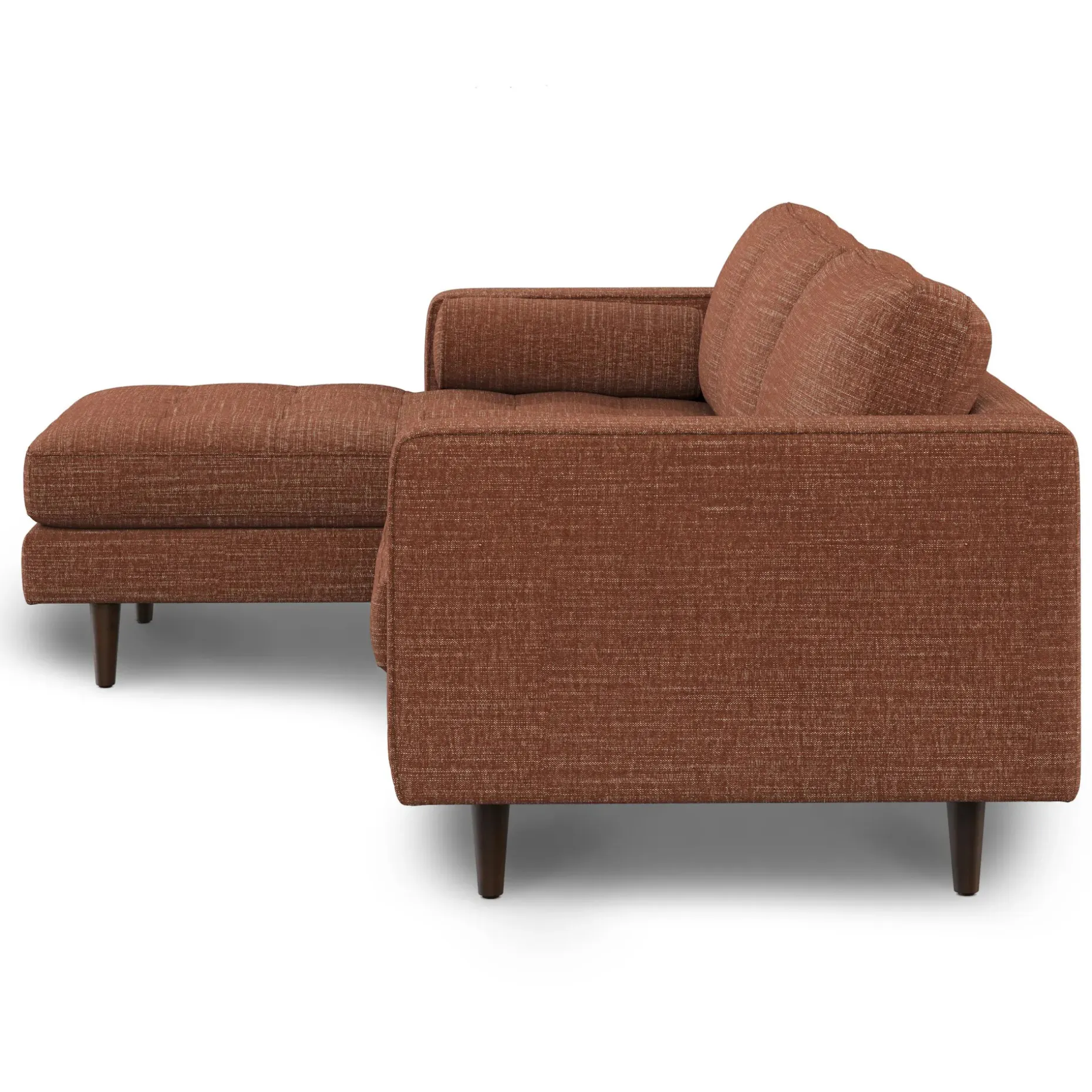 Sven 100" Tufted Left Sectional - Napa Rust