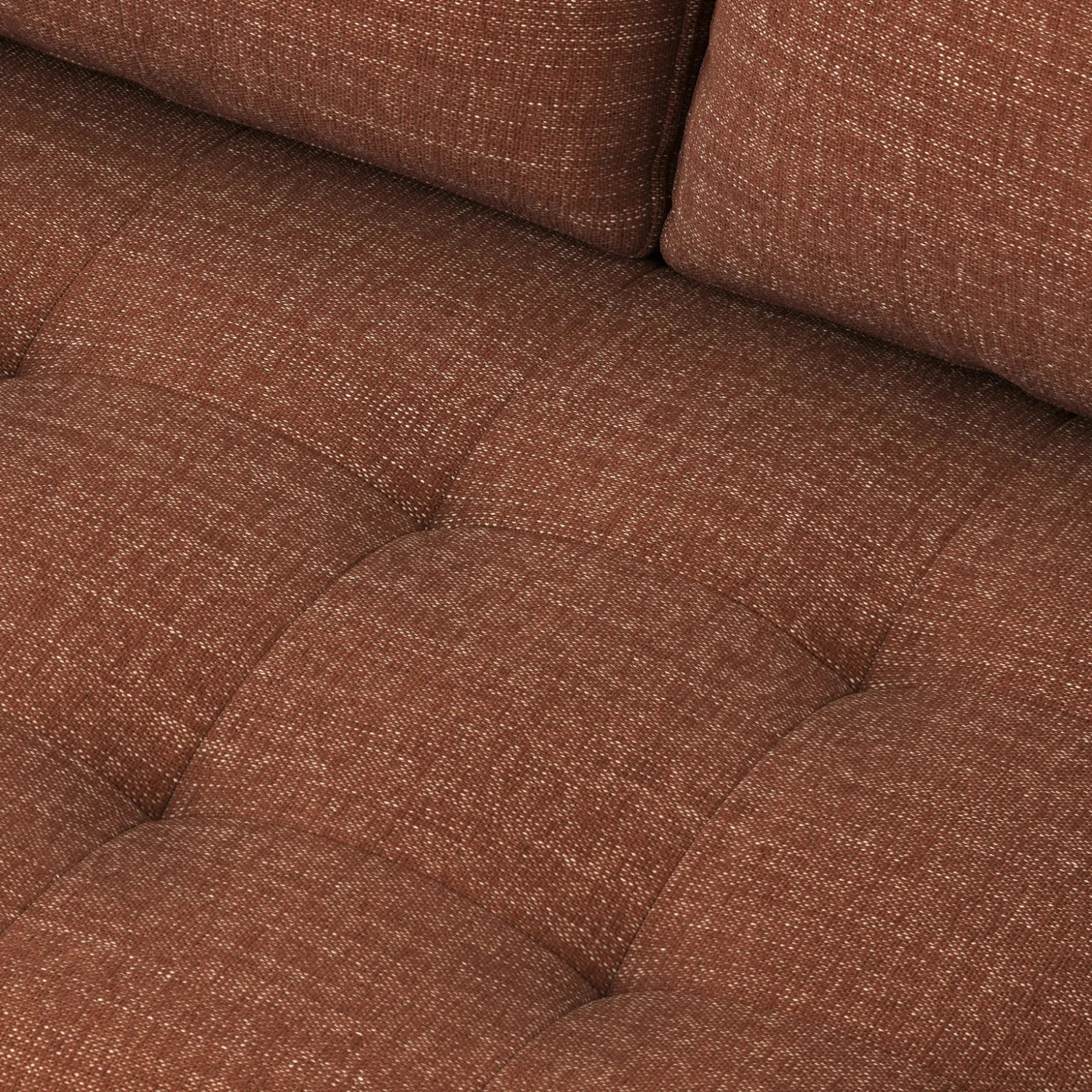 Sven 100" Tufted Left Sectional - Napa Rust
