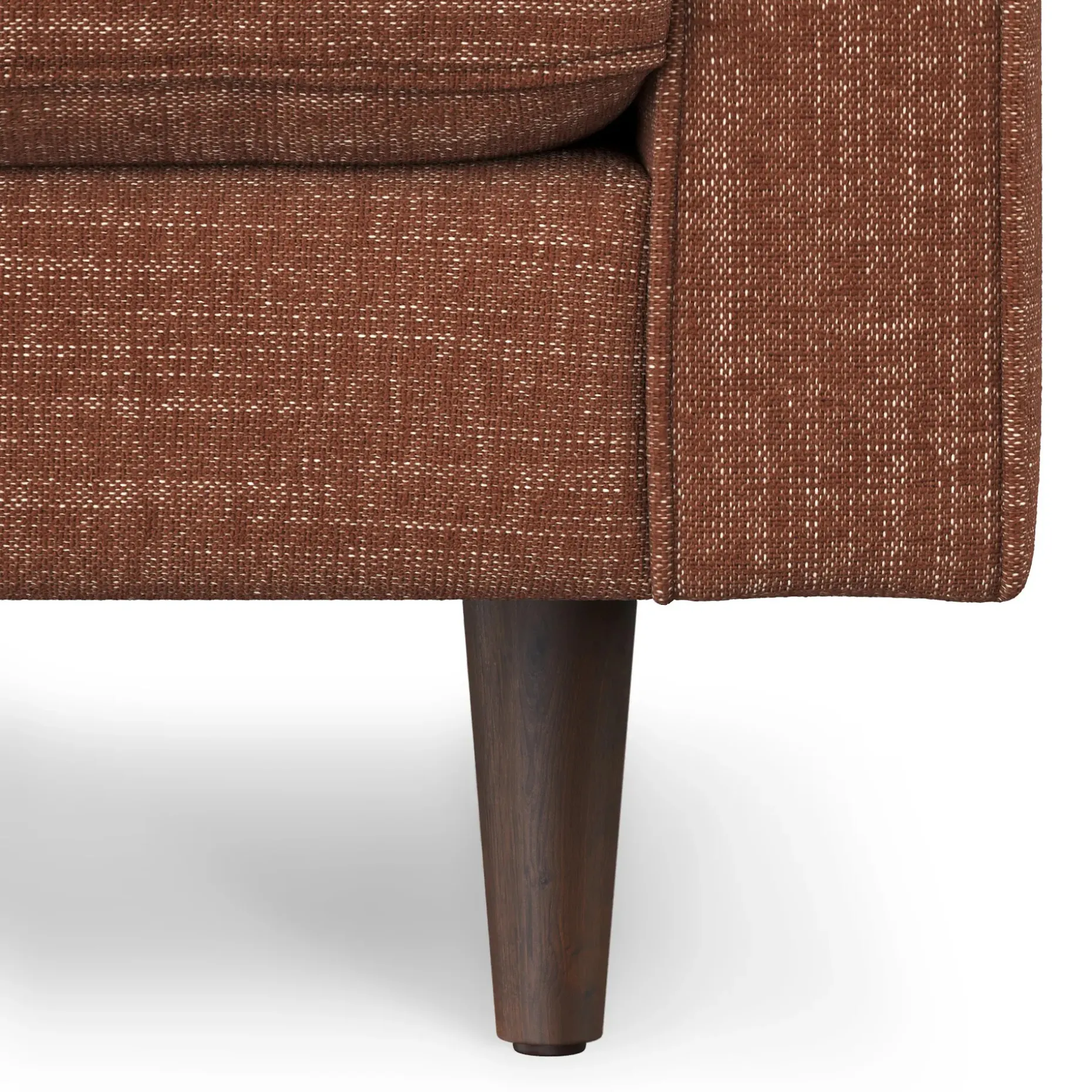 Sven 100" Tufted Left Sectional - Napa Rust