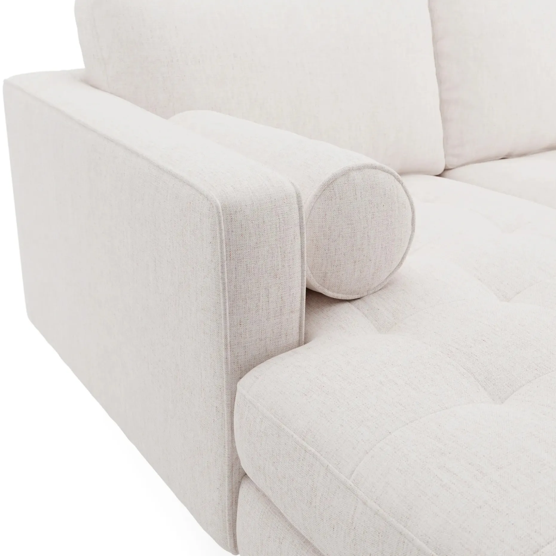 Sven 100" Tufted Left Sectional - Napa White