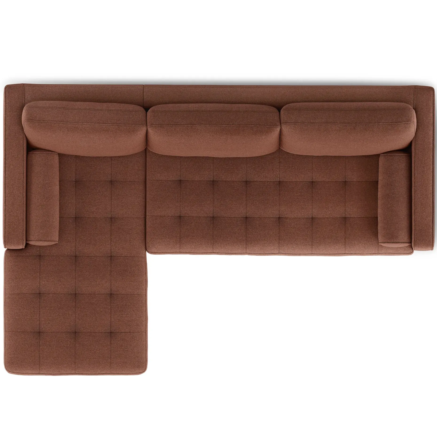 Sven 100" Tufted Left Sectional - Ratine Oxide
