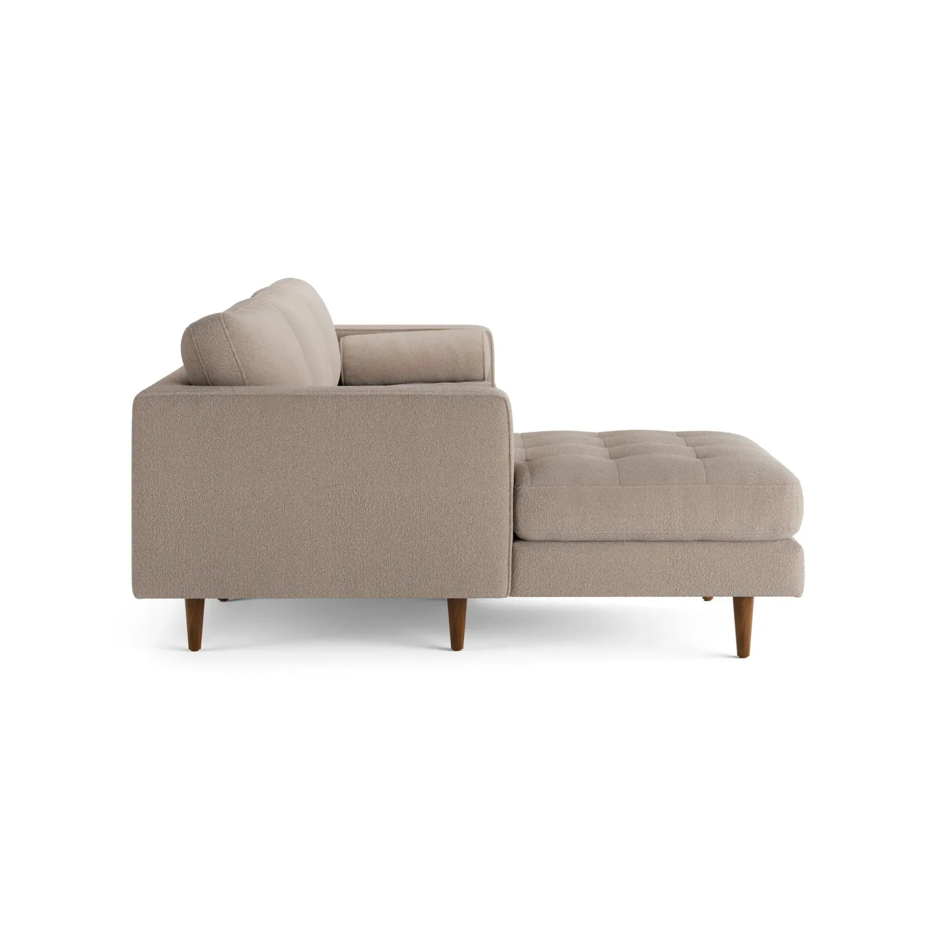 Sven 100" Tufted Left Sectional - Sandstone Wool Bouclé