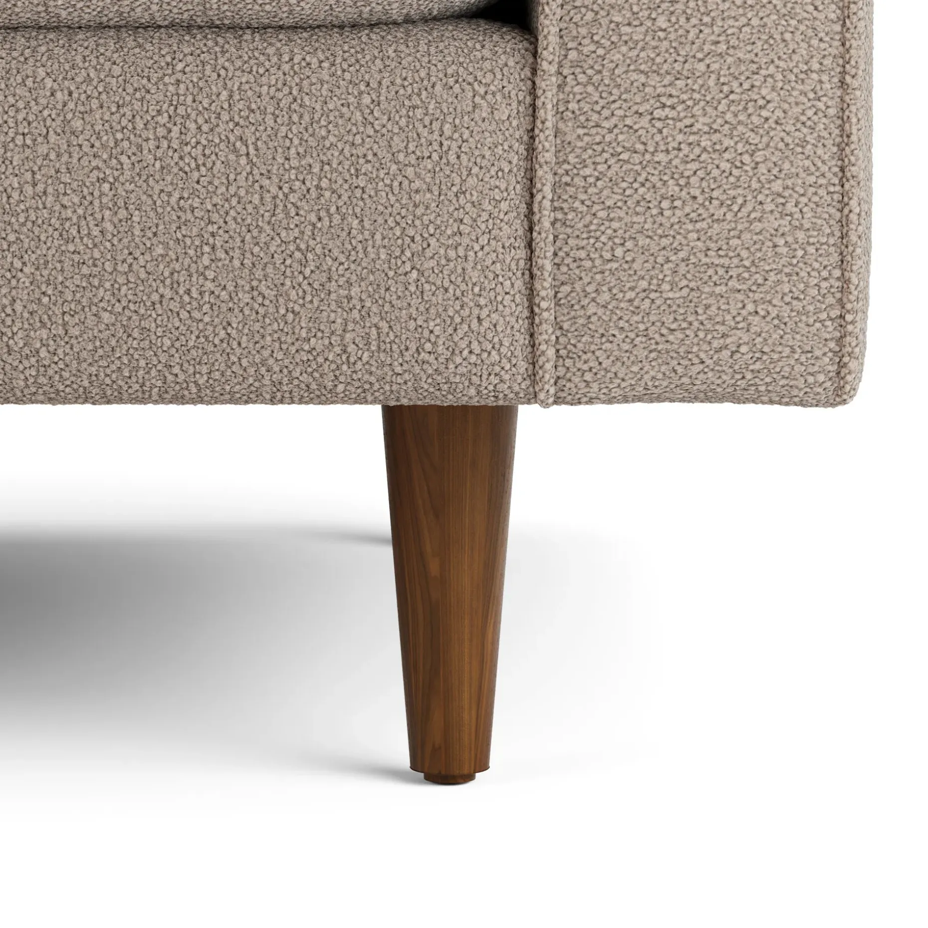 Sven 100" Tufted Left Sectional - Sandstone Wool Bouclé