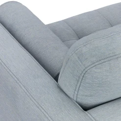 Sven 100" Tufted Left Sectional - Silver Light Blue