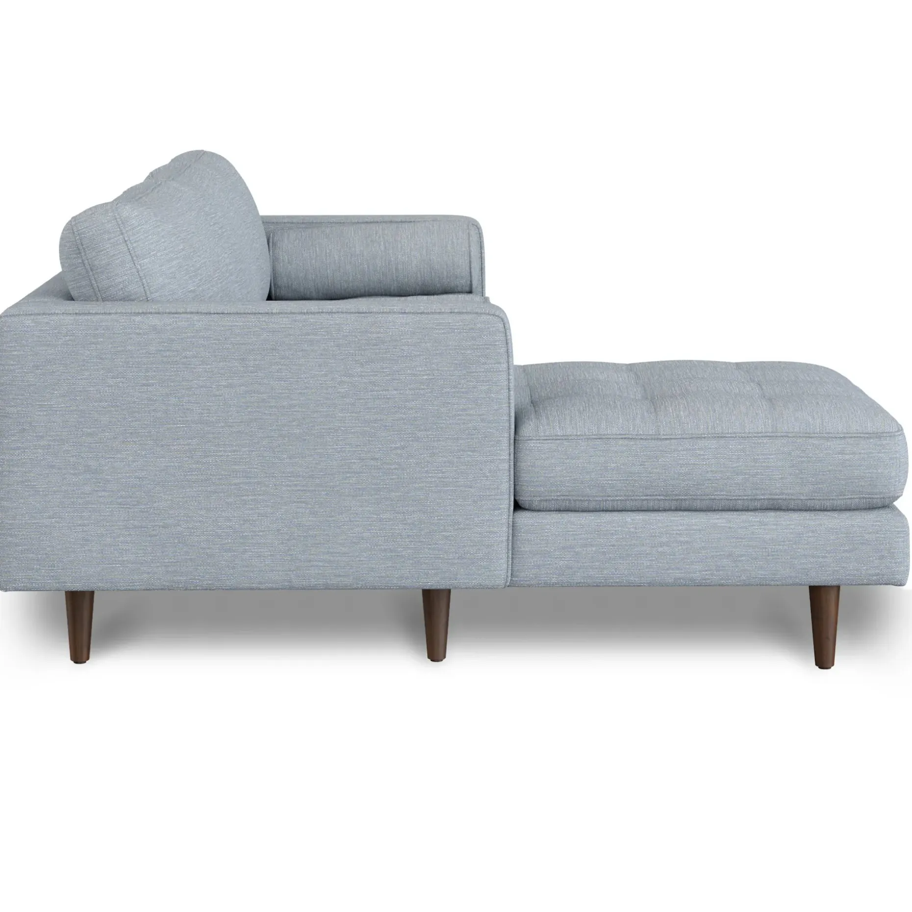 Sven 100" Tufted Left Sectional - Silver Light Blue